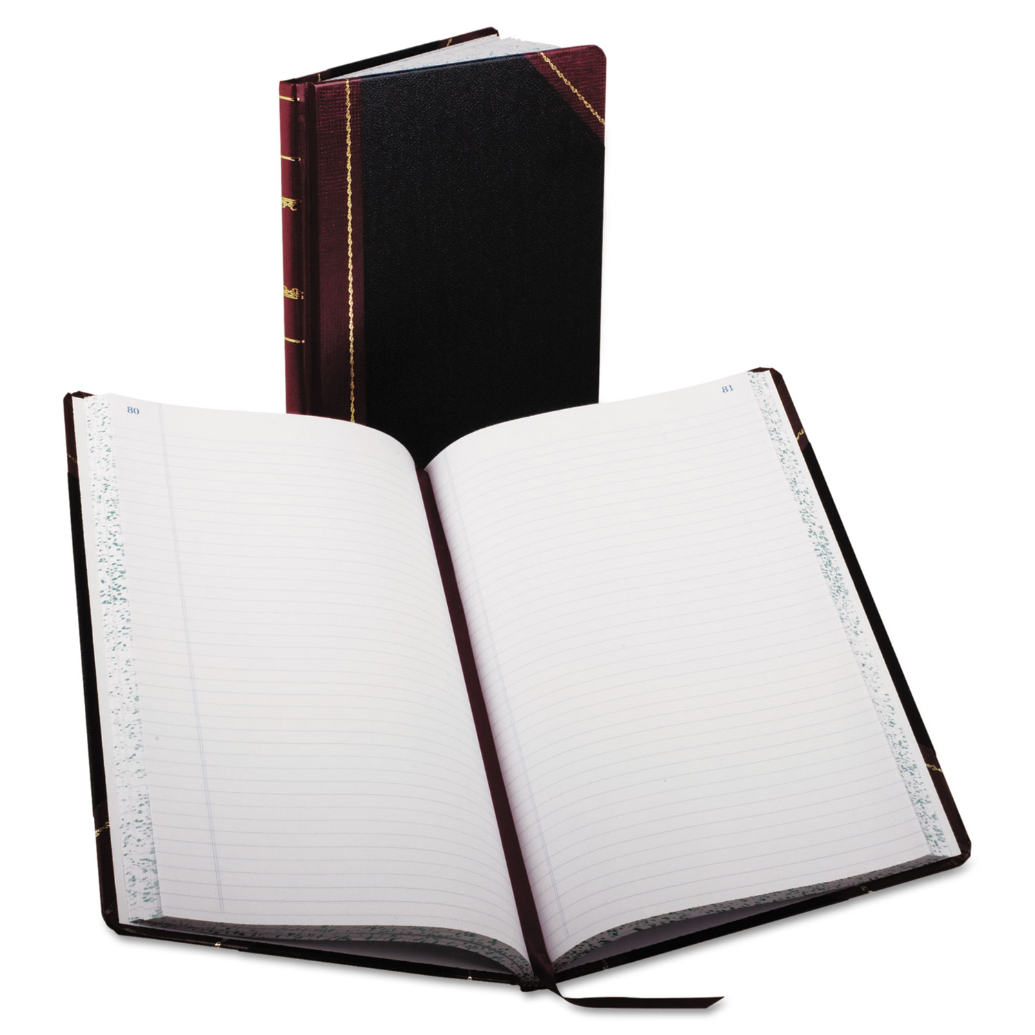  Boorum & Pease 9-150-R Record/Account Book, Black/Red Cover, 150 Pages, 14 1/8 x 8 5/8 (BOR9150R) 