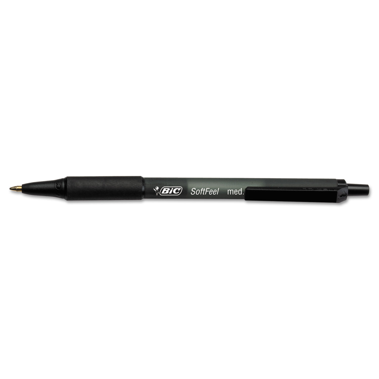 Soft Feel Retractable Ballpoint Pen, Black/Blue, 1mm, Medium, 36/Pack
