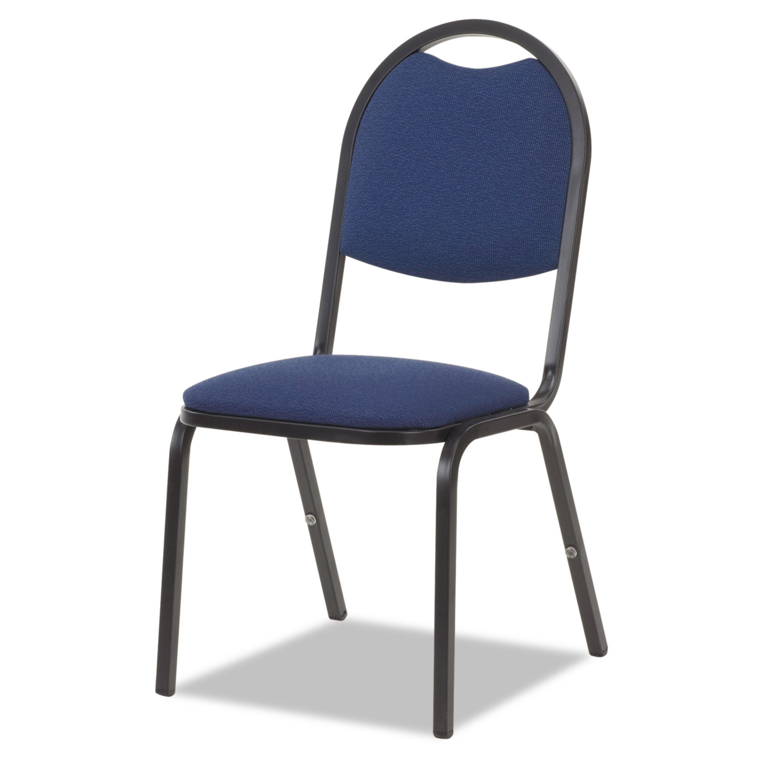 Fabric Upholstered Stack Chair, 18w x 22d x 35-1/2h, Sedona Blue/Black, 4/Carton