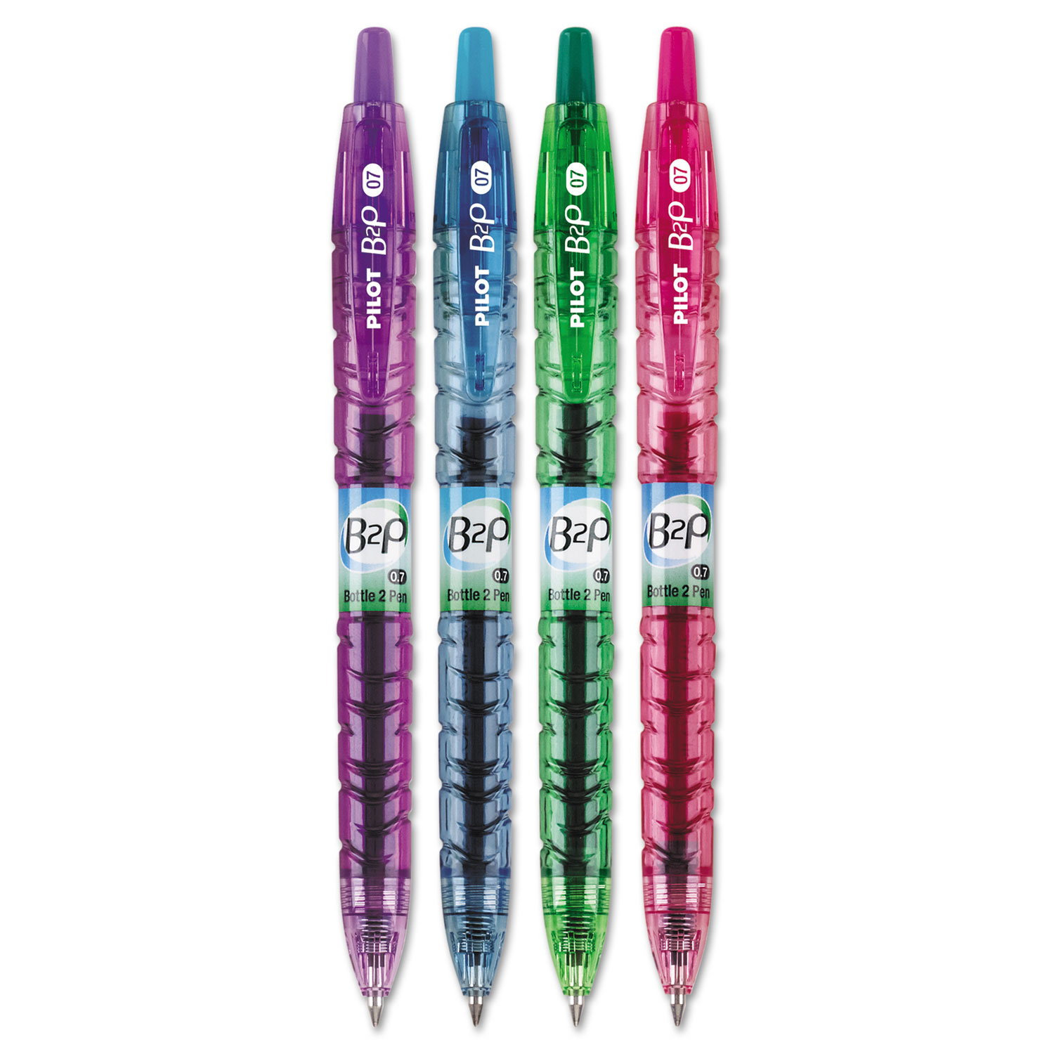  Pilot 36620 B2P Bottle-2-Pen Recycled Retractable Gel Pen, 0.7mm, Assorted Ink/Barrel, 4/Pack (PIL36620) 