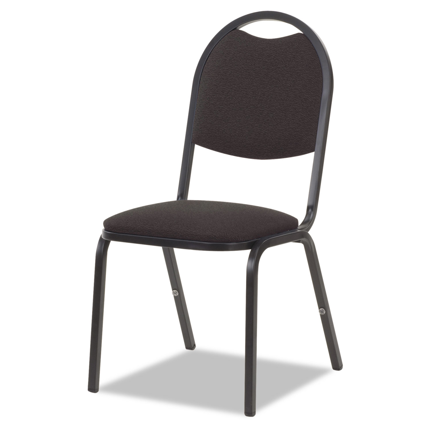 8917 Series Fabric Upholstered Stack Chair, 18w x 22d x 35-1/2h, Black, 4/Carton