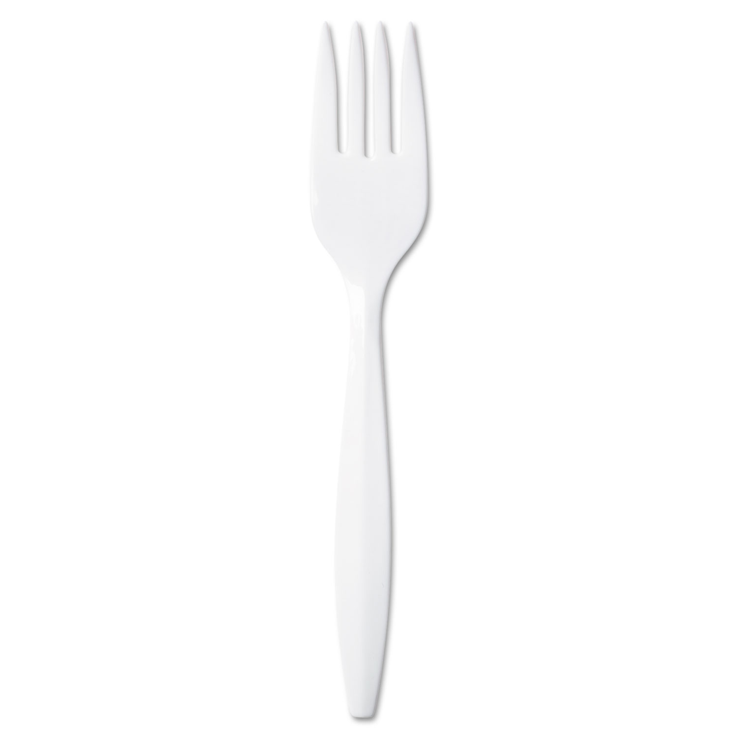  Dixie PFM21 Plastic Cutlery, Mediumweight Forks, White, 1,000/Carton (DXEPFM21) 
