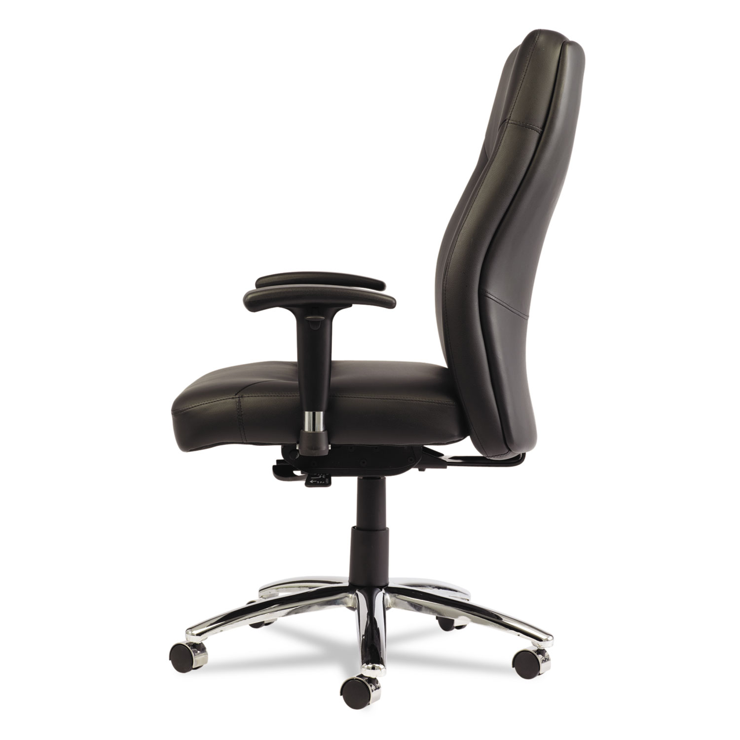 Alera LC Leather Series Self-Adjusting Chair, Black