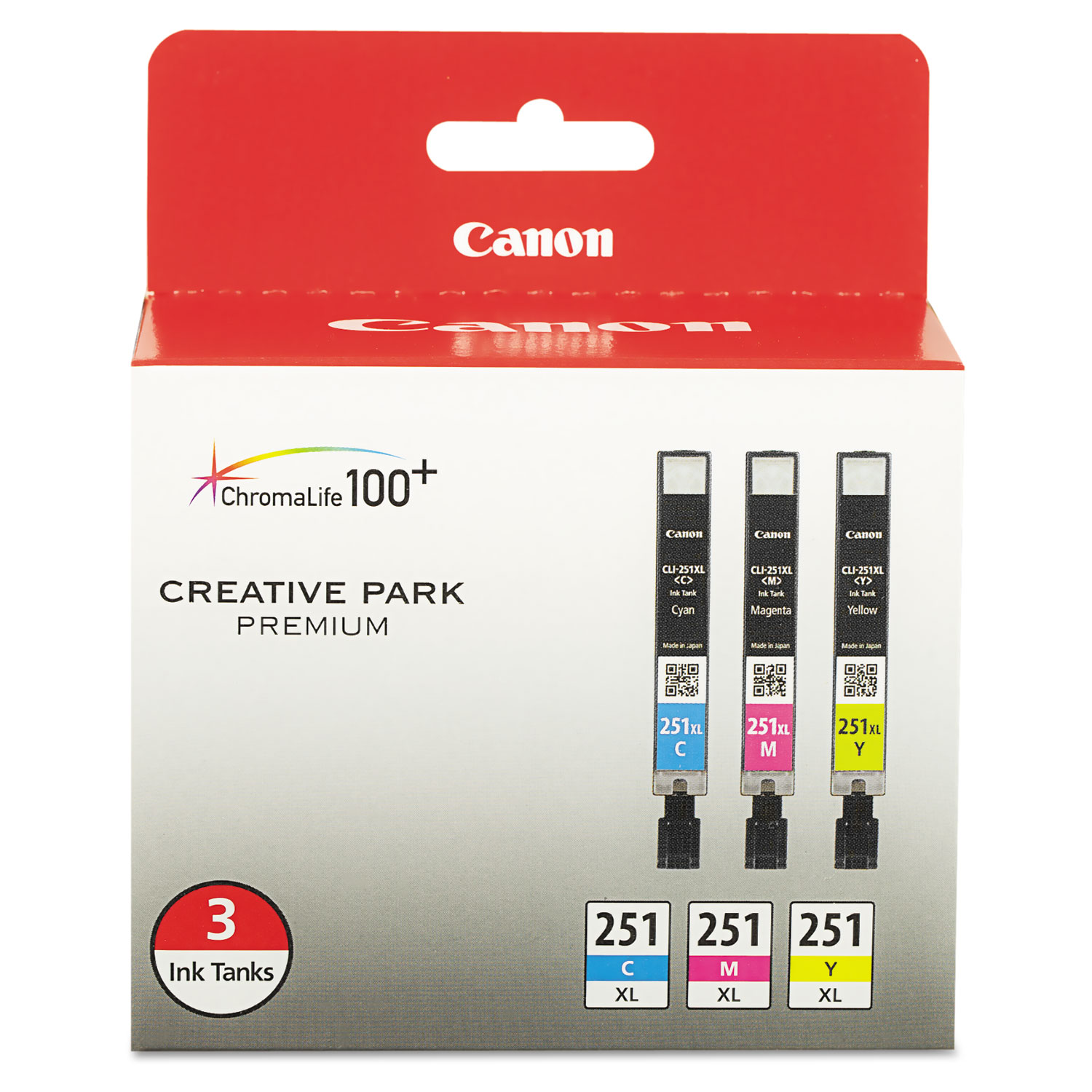  Canon 6449B009 6449B009 (CLI-251XL) High-Yield Ink, 695 Page-Yield, Cyan/Magenta/Yellow (CNM6449B009) 