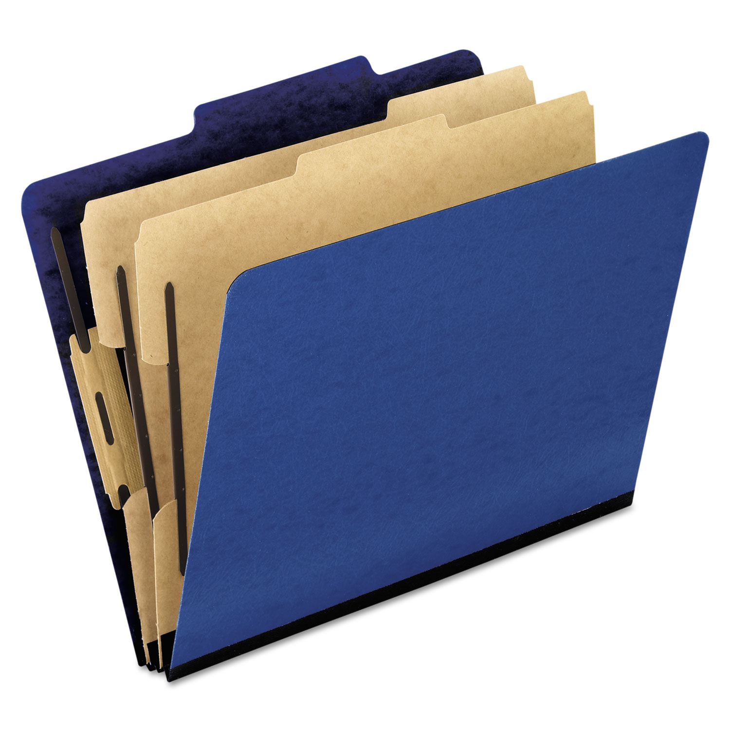  Pendaflex 1257BL Six-Section Colored Classification Folders, 2 Dividers, Letter Size, Blue, 10/Box (PFX1257BL) 