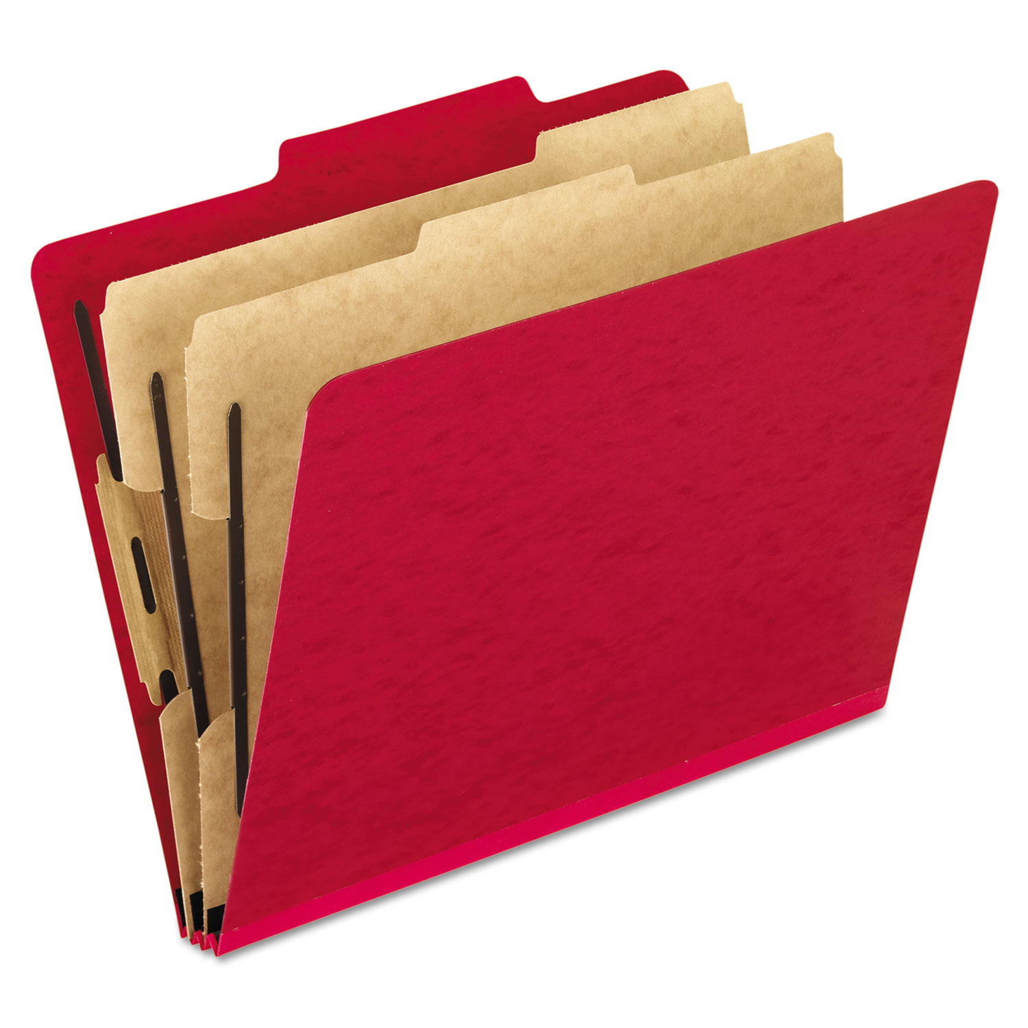  Pendaflex 1257SC Six-Section Colored Classification Folders, 2 Dividers, Letter Size, Scarlet, 10/Box (PFX1257SC) 