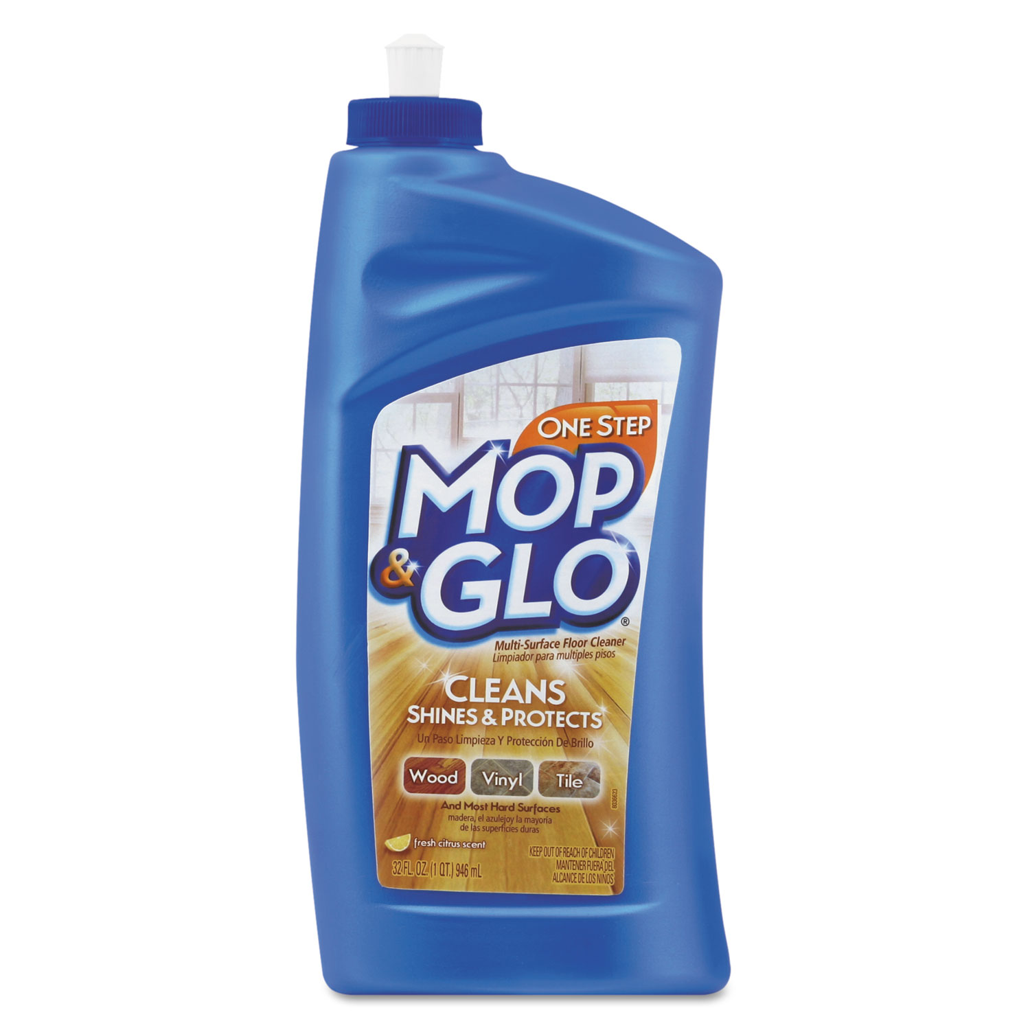  MOP & GLO 19200-89333 Triple Action Floor Cleaner, Fresh Citrus Scent, 32 oz Bottle (RAC89333) 