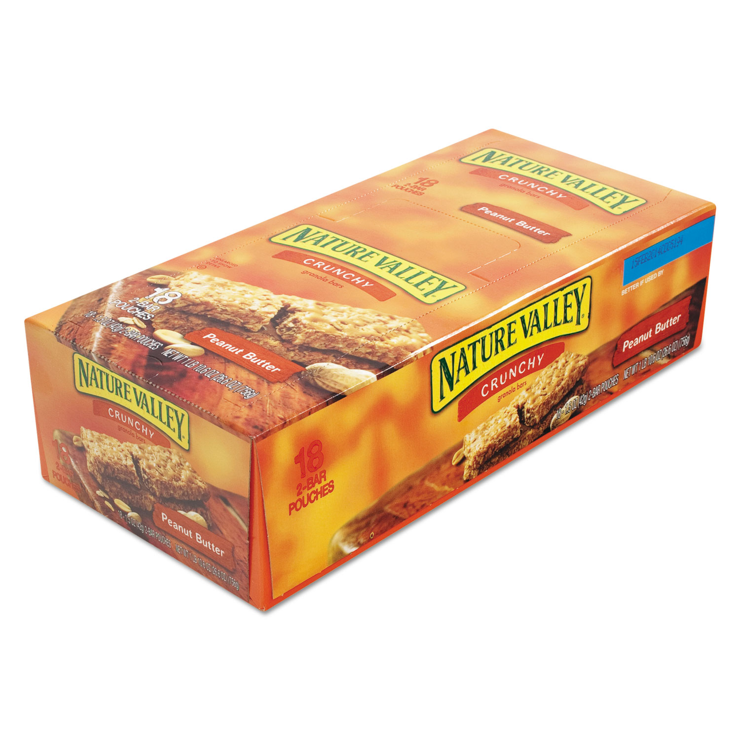 Nature Valley Granola Bars, Peanut Butter Cereal, 1.5oz Bar, 18/Box