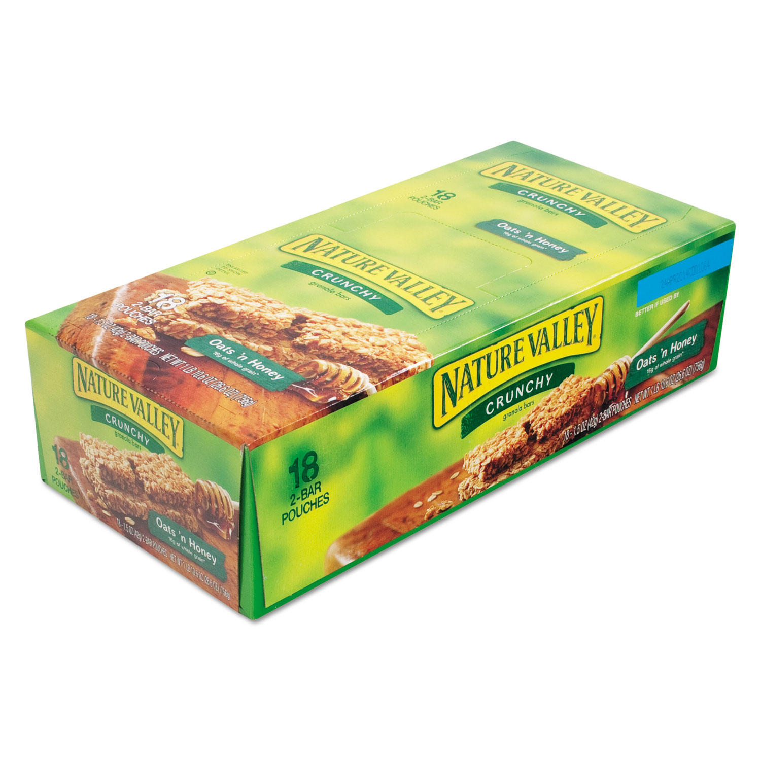 Nature Valley Granola Bars, Oatsn Honey Cereal, 1.5oz Bar, 18/Box