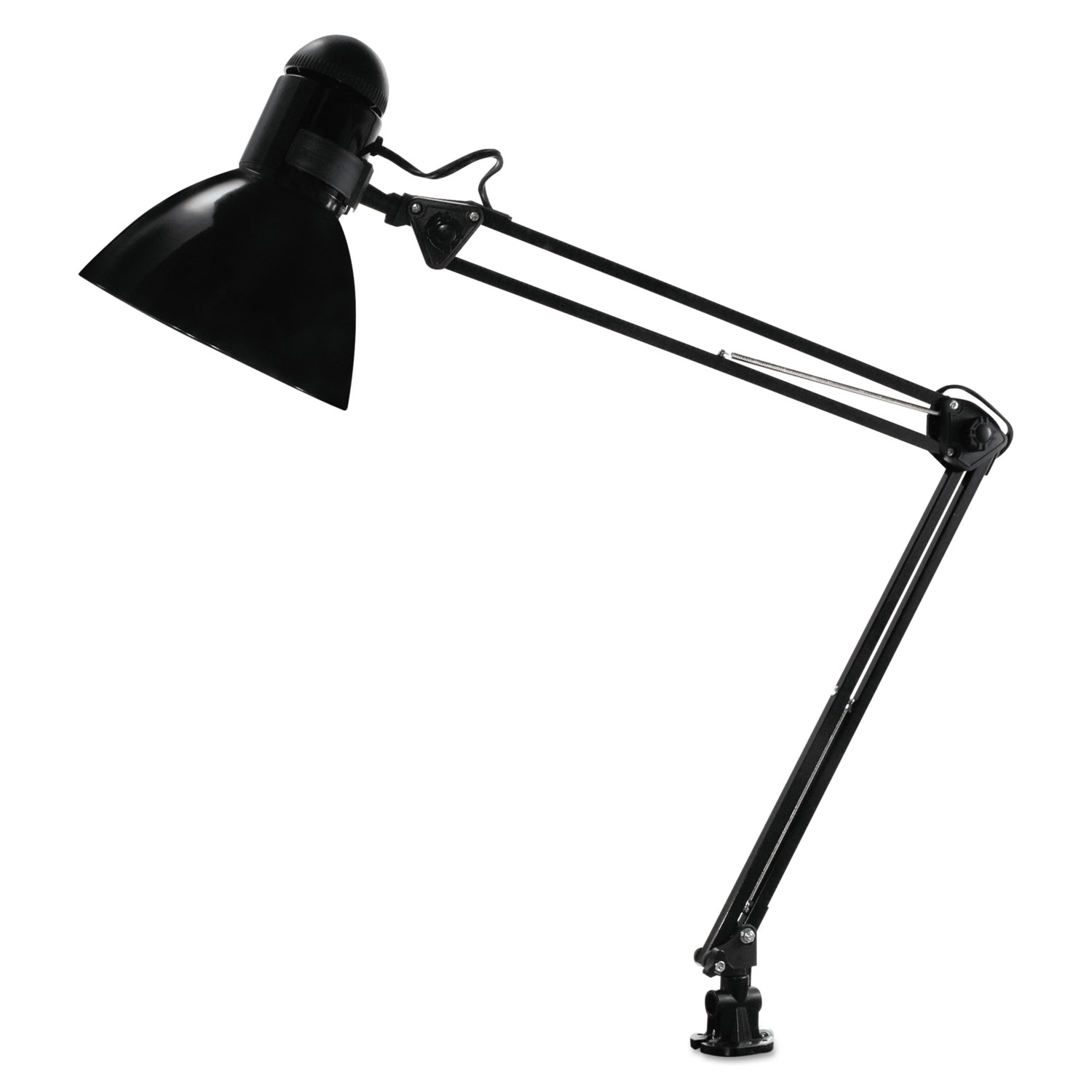 Opti Series Swing Arm Incandescent Lamp, 30 Reach, Black