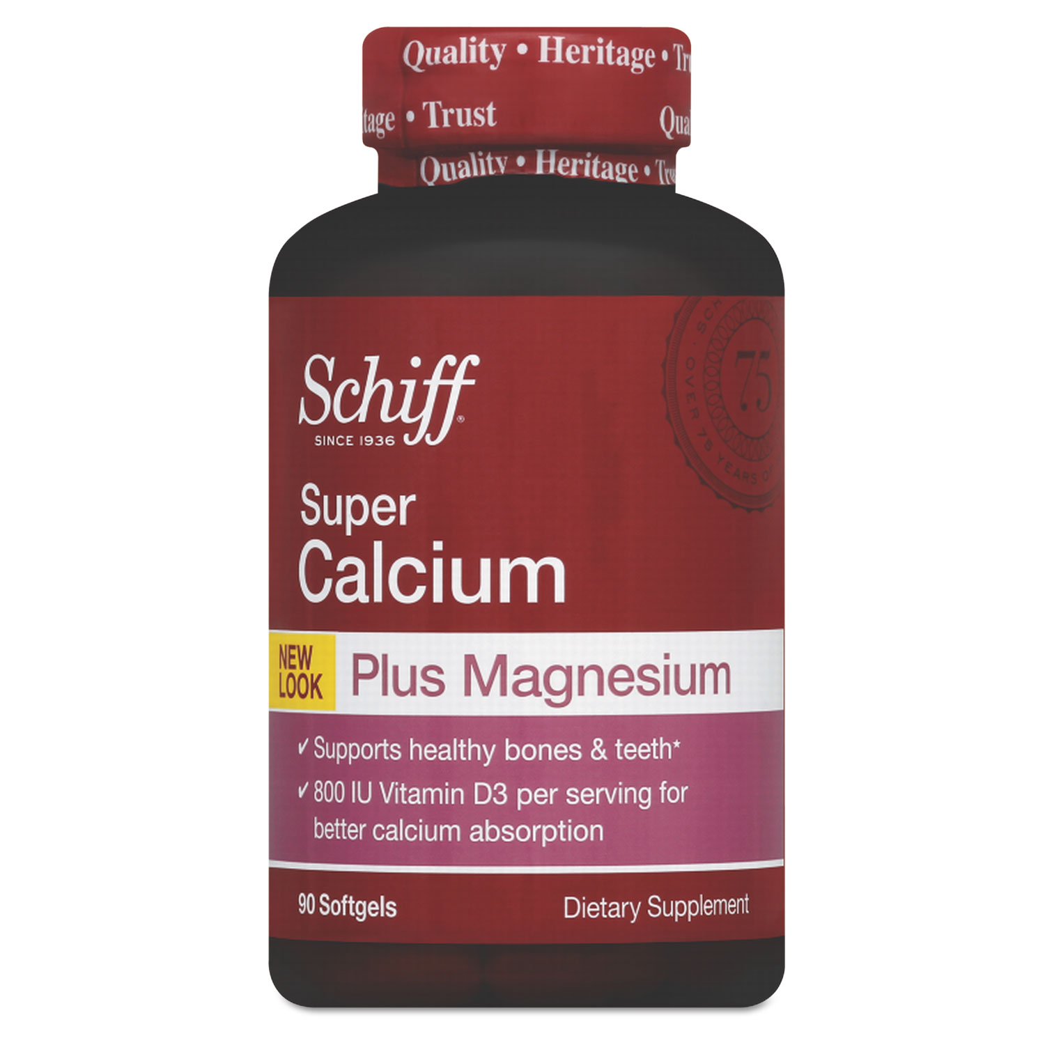  Schiff 20525-11342 Super Calcium Plus Magnesium with Vitamin D Softgel, 90 Count (SFS11342) 