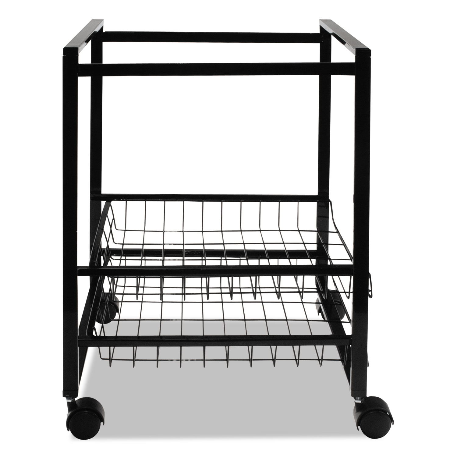 Mobile File Cart w/Sliding Baskets, 12 7/8w x 15d x 21 1/8h, Black