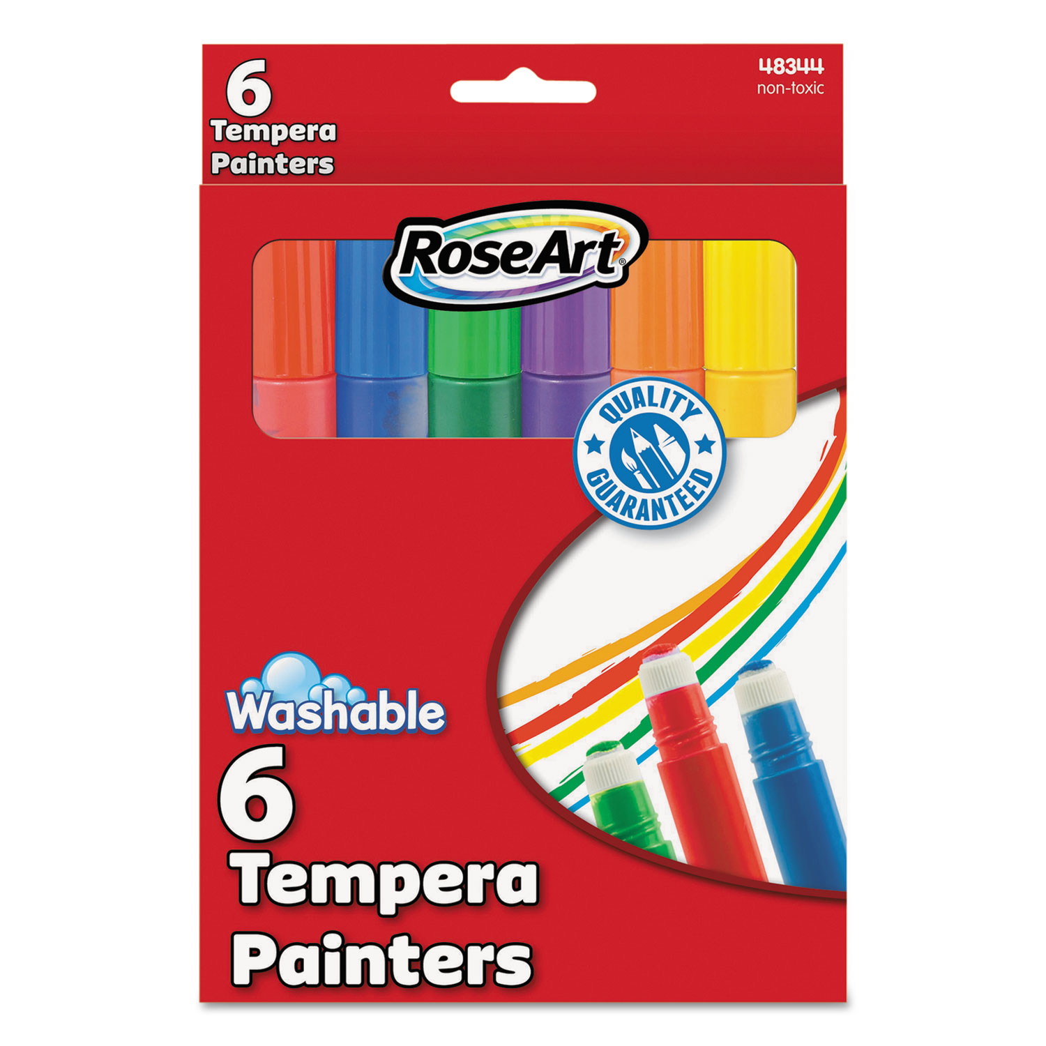 Washable Tempera Painters, Assorted, 6 per set