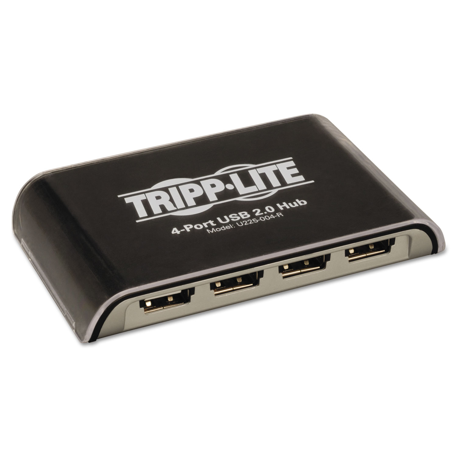  Tripp Lite U225-004-R USB 2.0 Hub, 4 Ports, Black/Silver (TRPU225004R) 