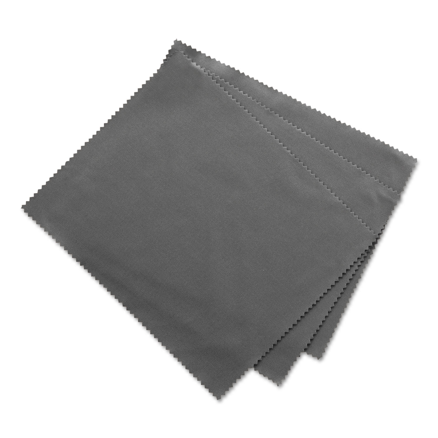 Microfiber Cleaning Cloths, 6 x 7, Grey, 3/Pack