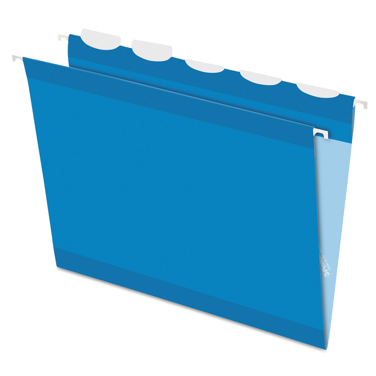 Colored Reinforced Hanging Folders, 1/5 Tab, Letter, Blue, 25/BX