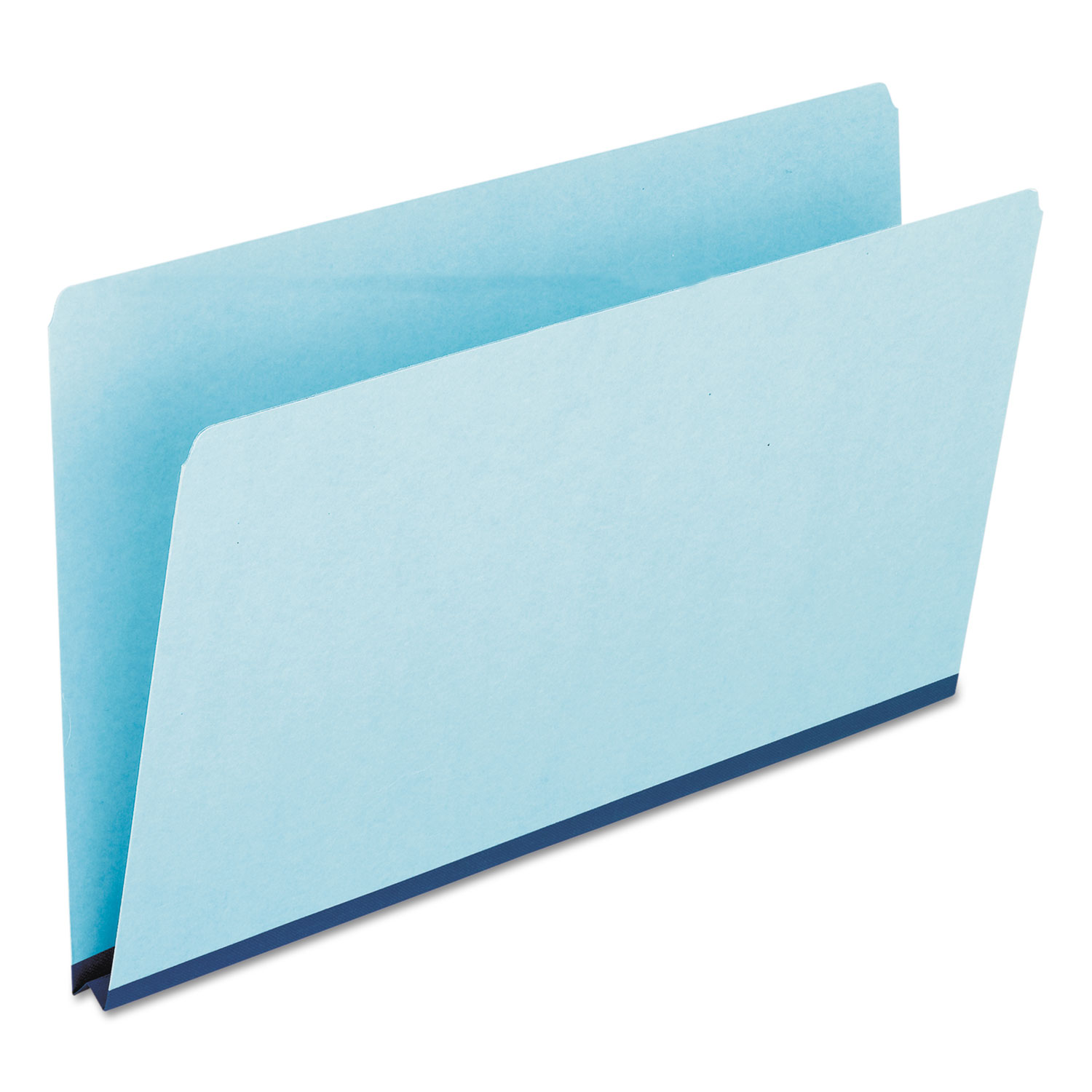 Pressboard Expanding File Folders, Straight Cut, Top Tab, Legal, Blue, 25/Box
