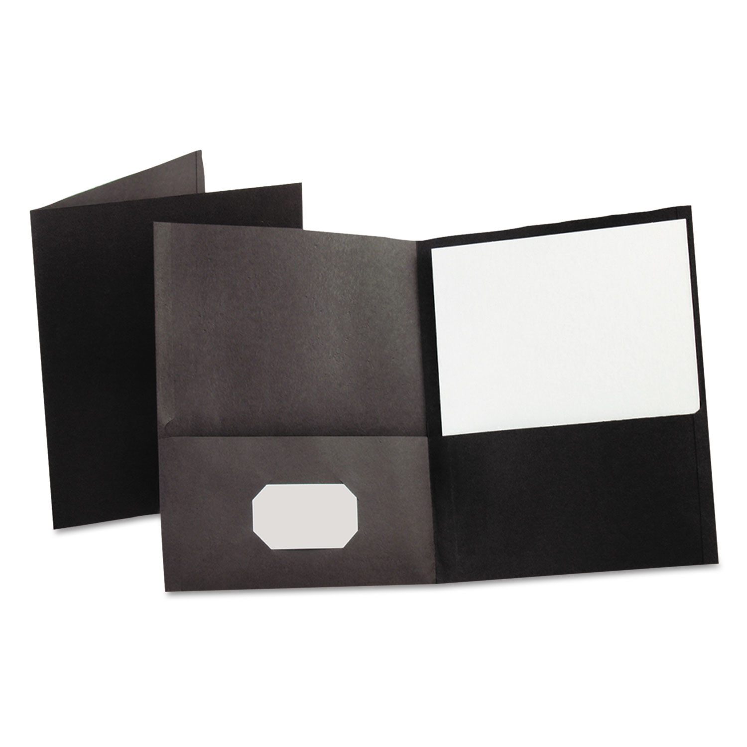 White Box of 25 New Letter Size Twin-Pocket Folders Textured Paper Holds 100 Sheets 