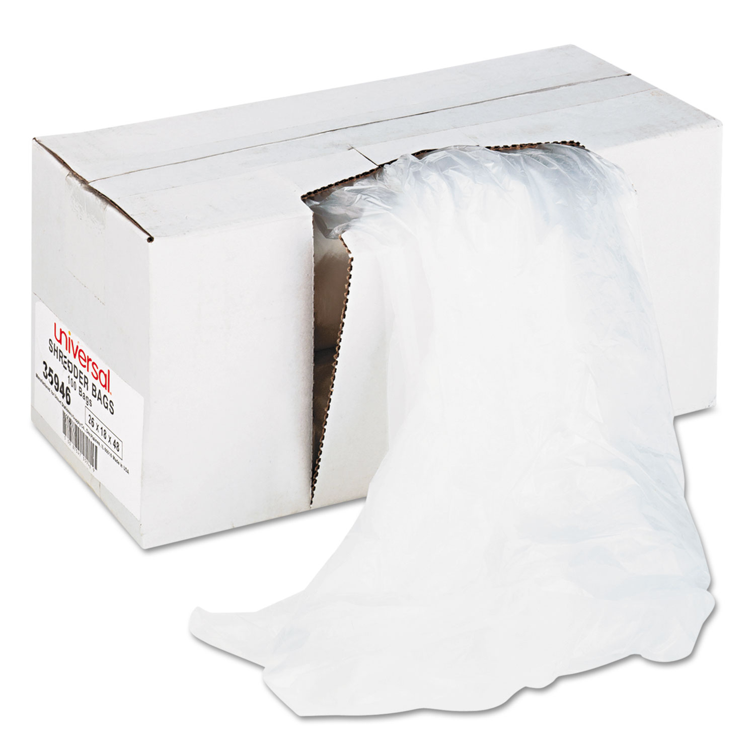 High-Density Shredder Bags, 40-45 gal Capacity, 100/Box