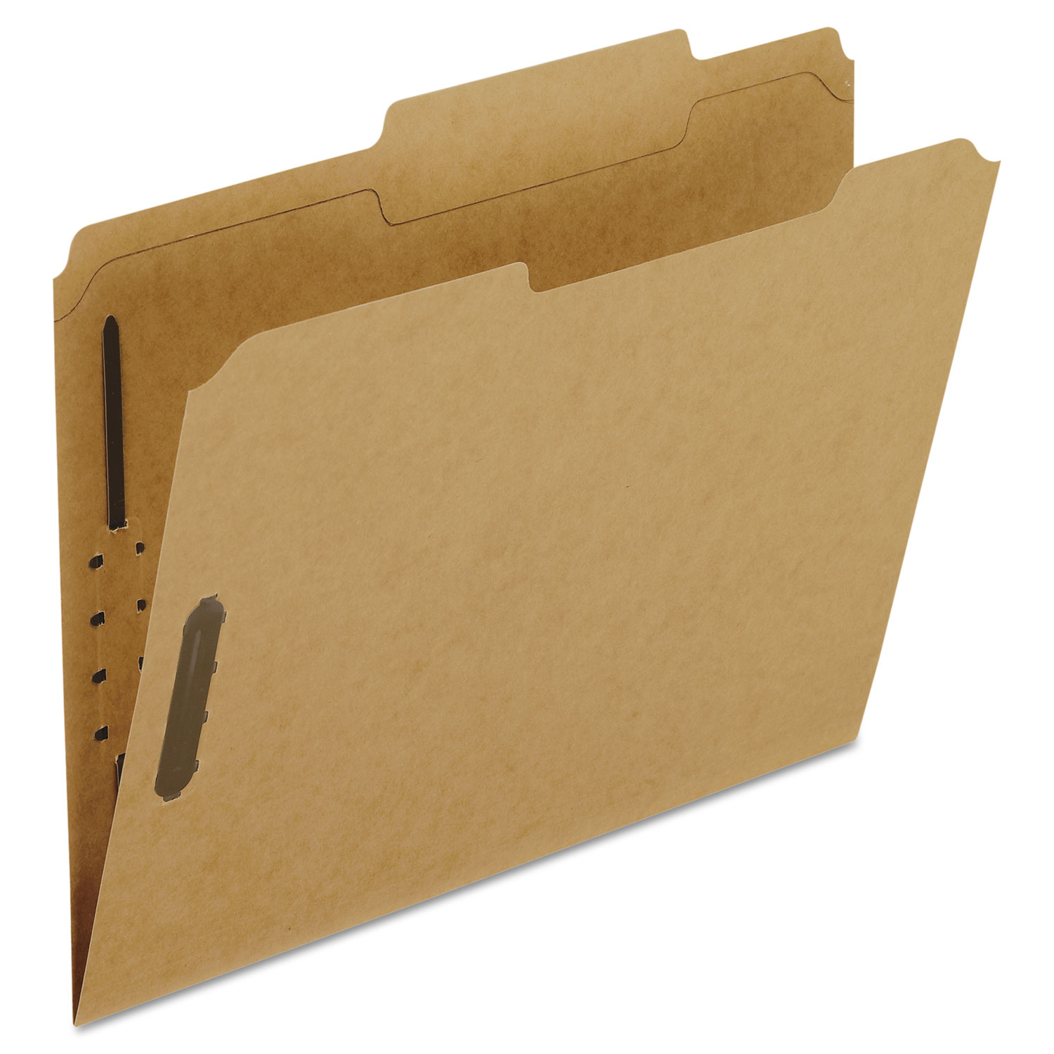 Kraft Fastener Folders, 2 Fasteners, 2/5 Right Tabs, Letter, 50/Box