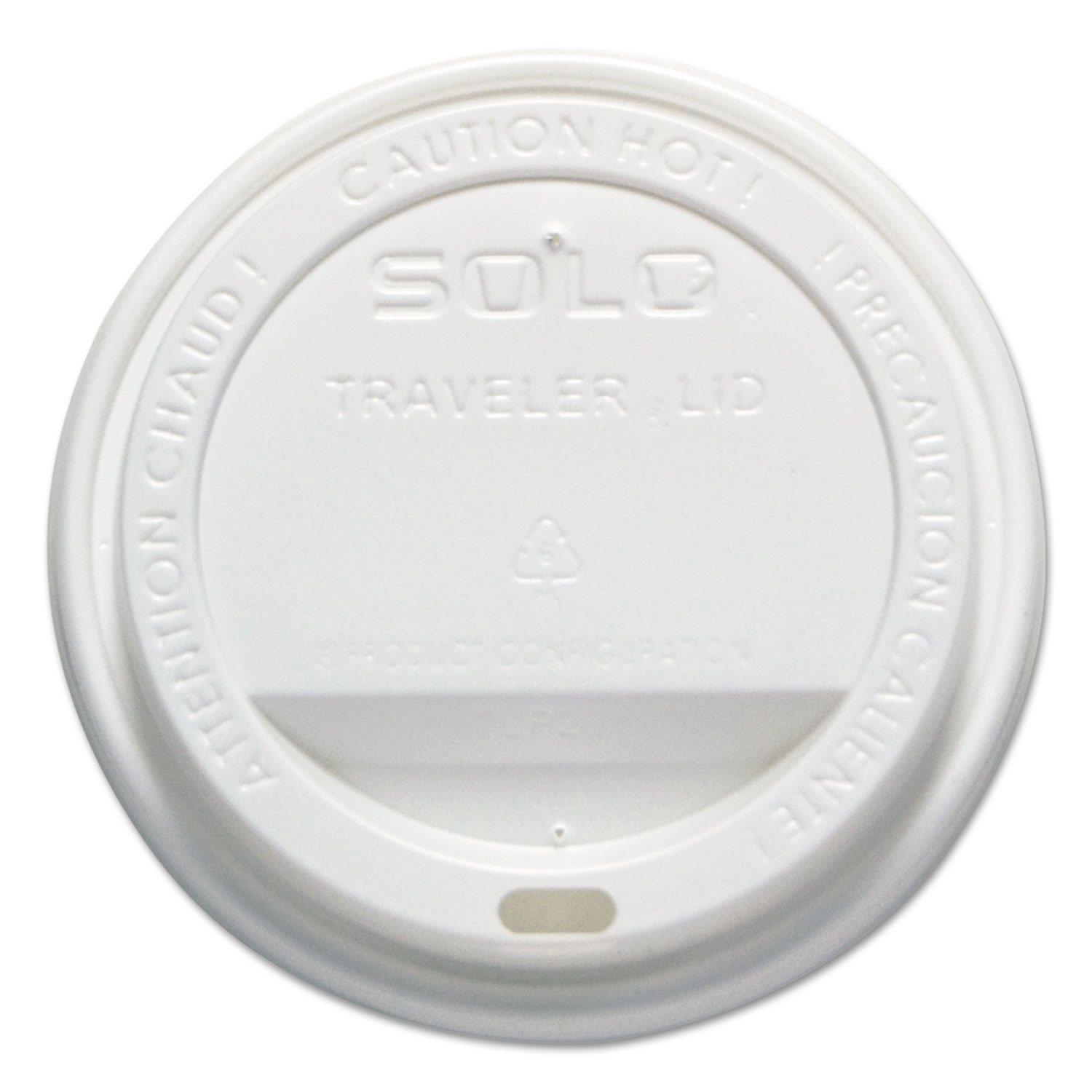 Dart OFTL16-0007 Traveler Cappuccino Style Dome Lid, 12-16oz Hot Cups, White, 50/Pack, 6 Packs/Carton (SCCOFTL160007) 