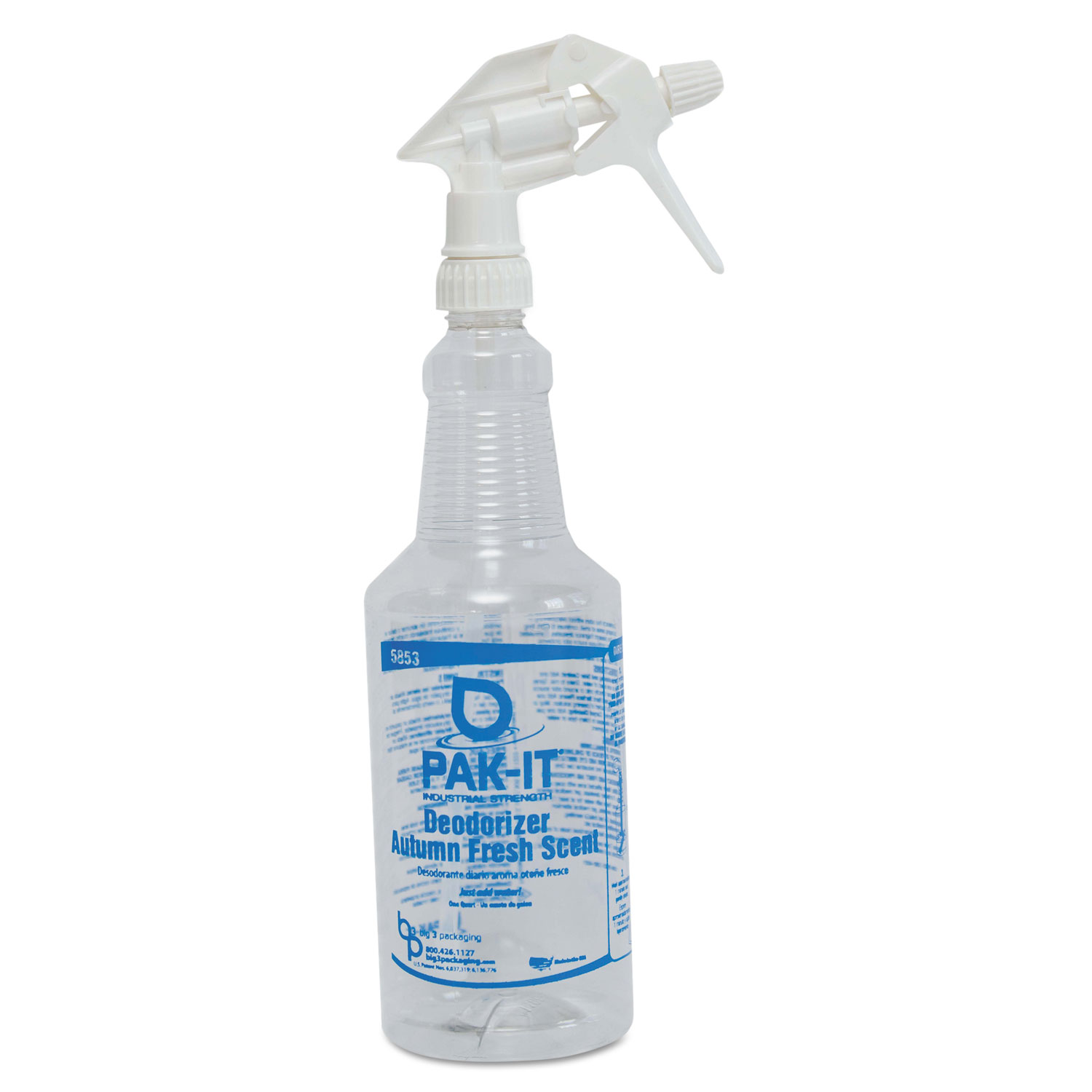 Empty Color-Coded Trigger-Spray Bottle,32 oz, for Deodorizer-Autumn Fresh, 12/CT