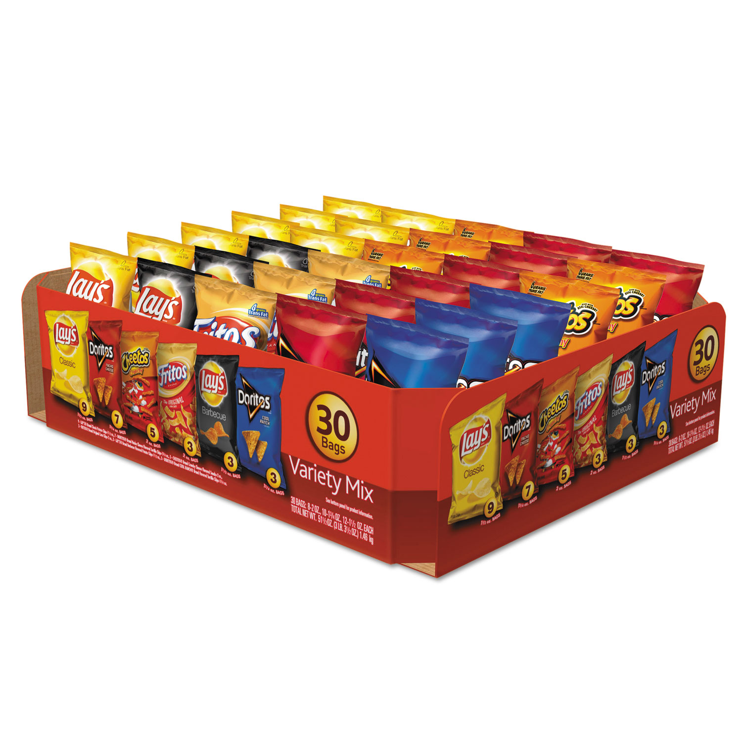  Frito-Lay 028400523479 Classic Variety Mix, Assorted, 30 Bags per Box (LAY52347) 