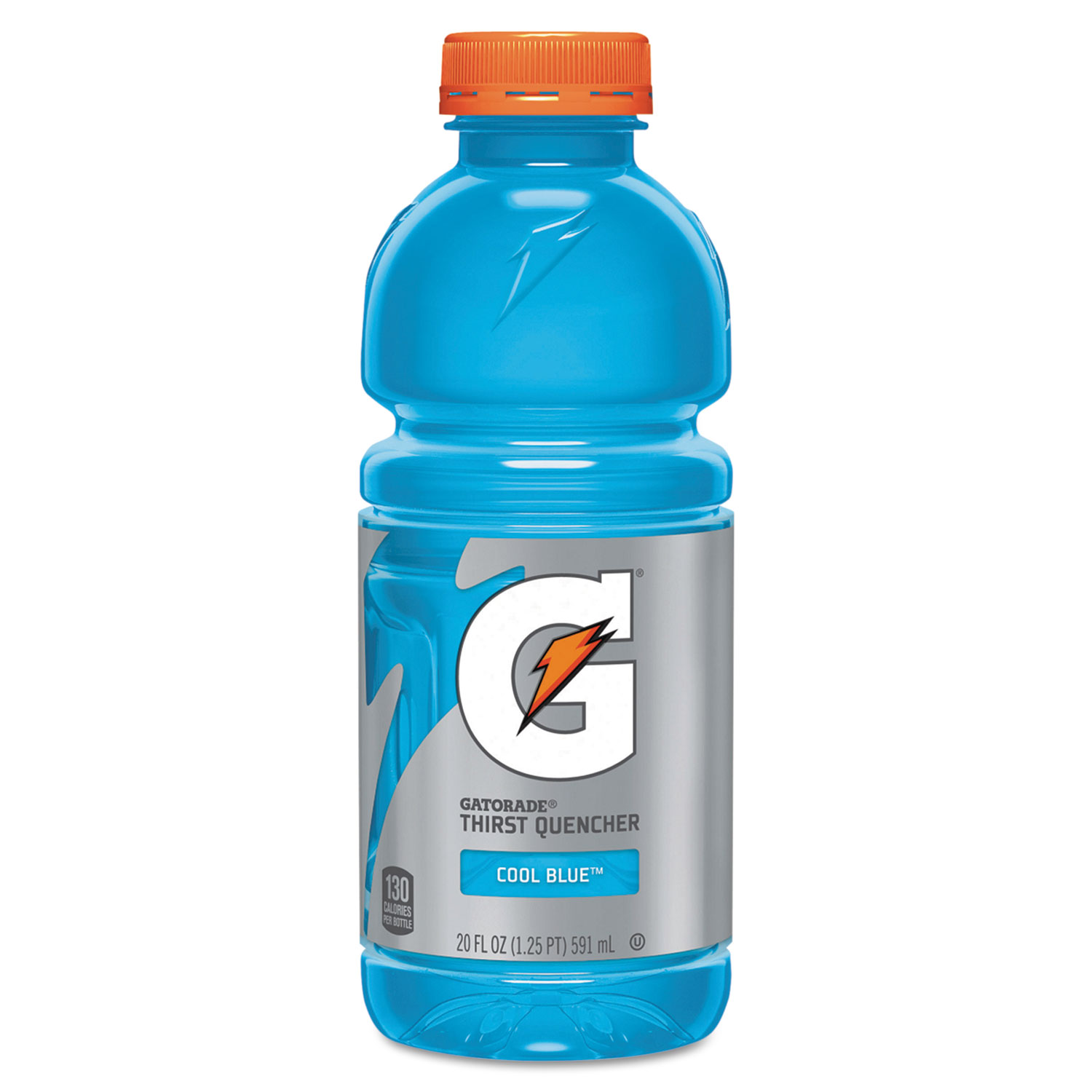  Gatorade 052000324815 G-Series Perform 02 Thirst Quencher, Cool Blue, 20 oz Bottle, 24/Carton (QKR24812) 