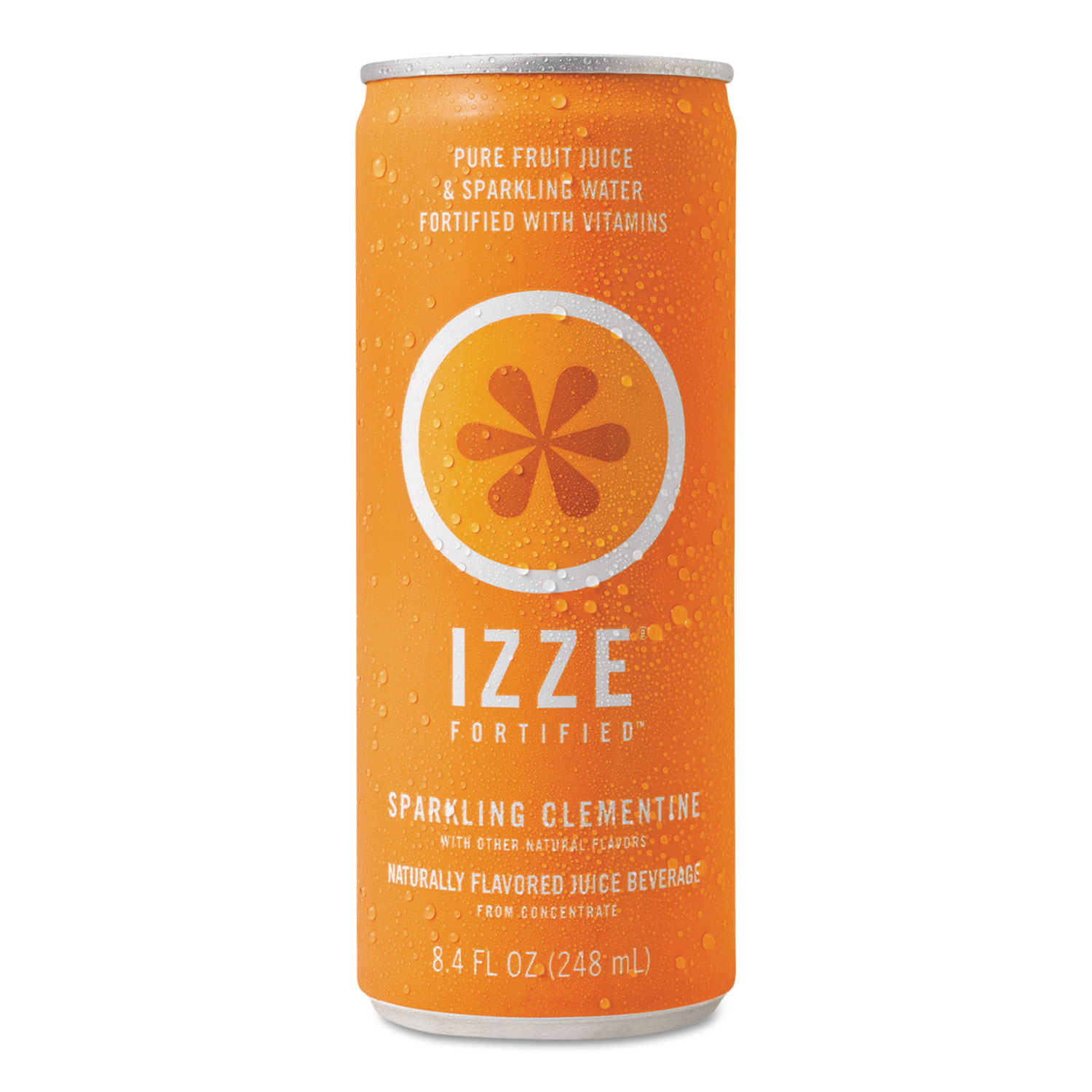  IZZE 836093011056 Fortified Sparkling Juice, Clementine, 8.4 oz Can, 24/Carton (QKR15054) 