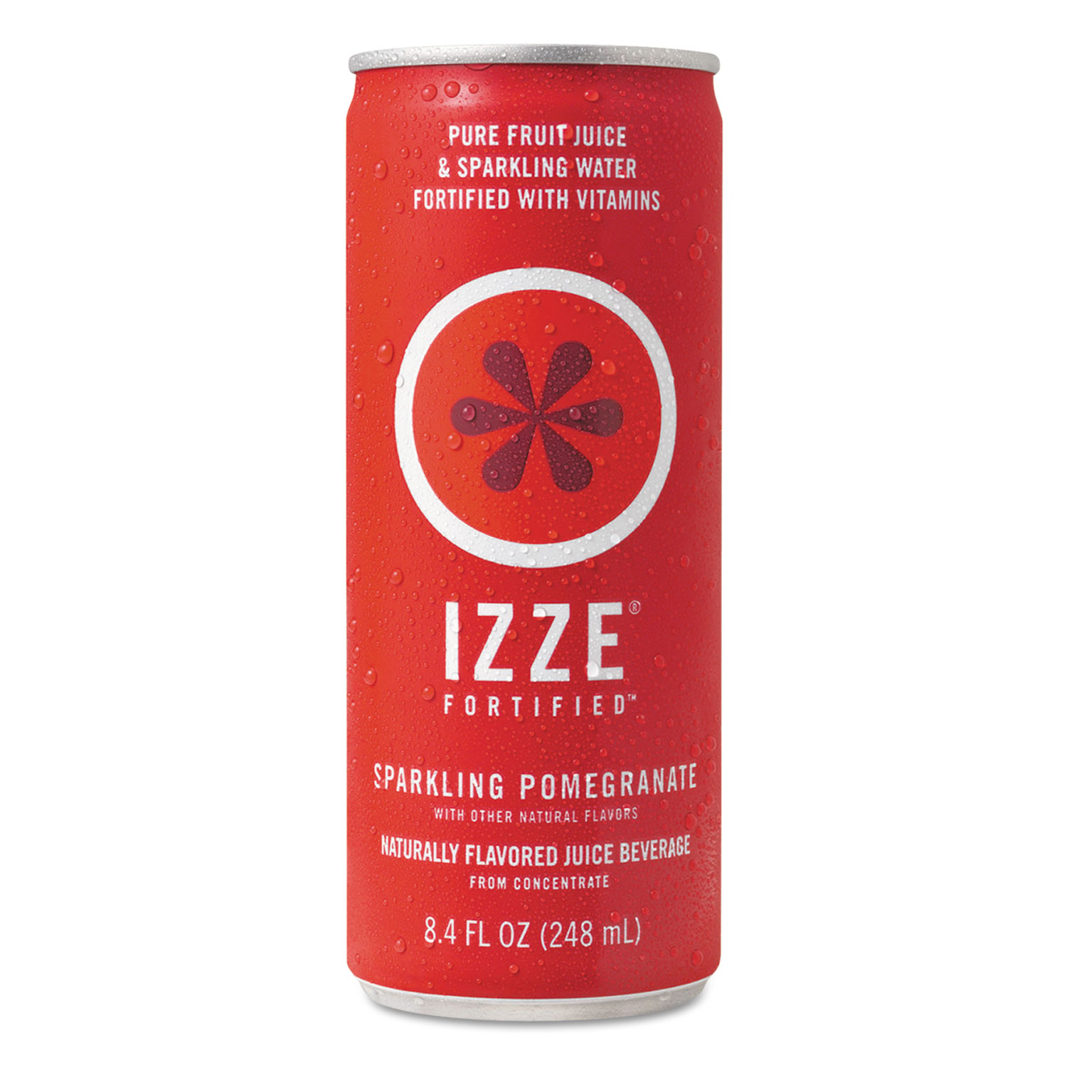  IZZE 836093011087 Fortified Sparkling Juice, Pomegranate, 8.4 oz Can, 24/Carton (QKR15085) 