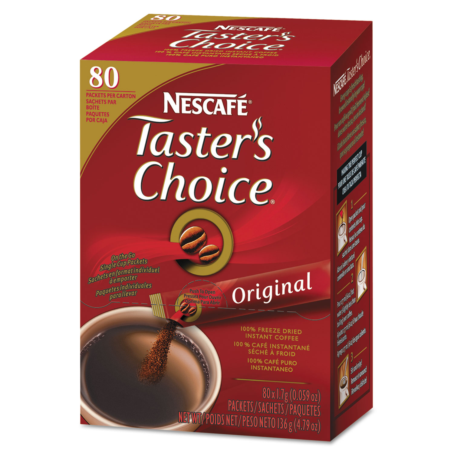 Tasters Choice Stick Pack, Premium Choice, 80/Box