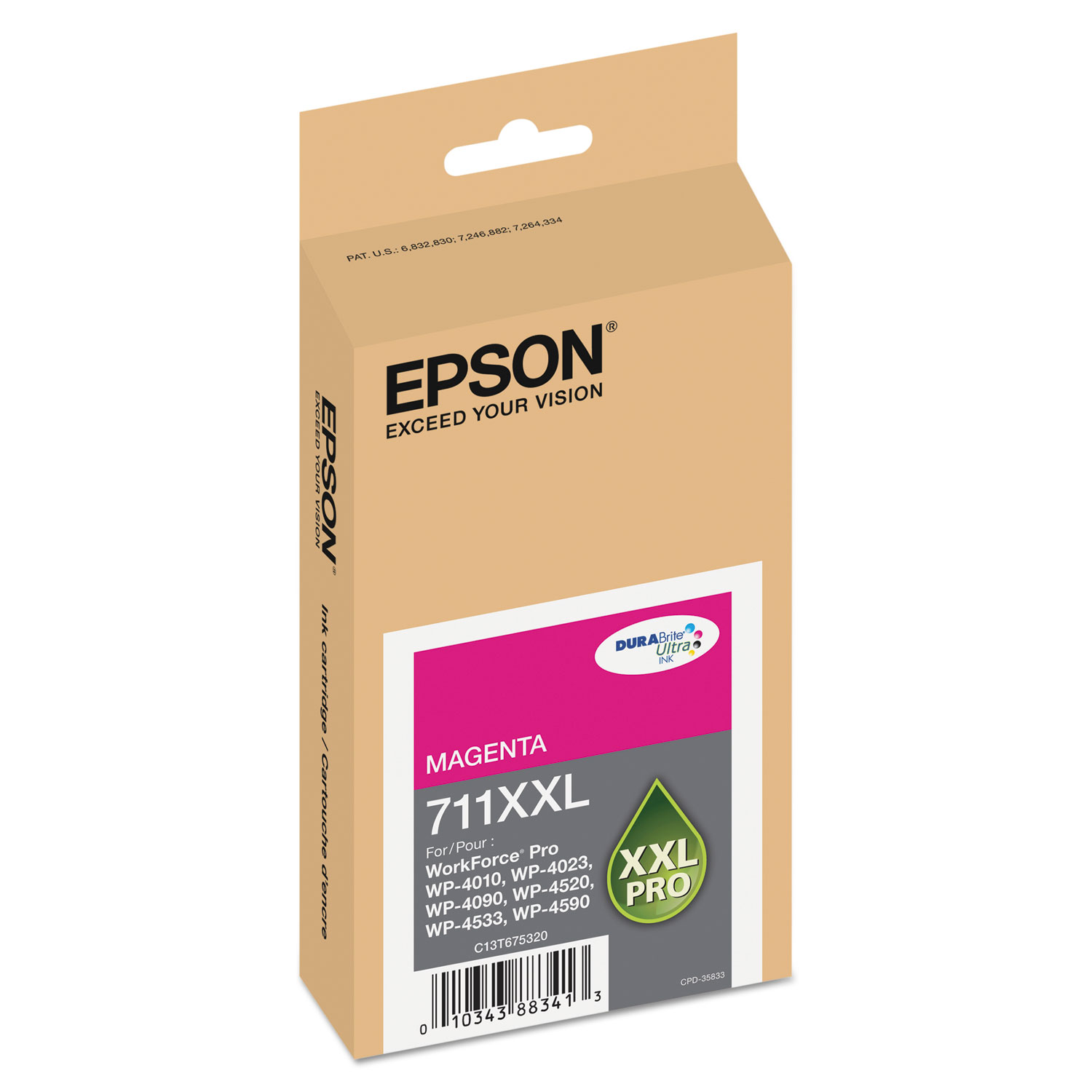  Epson T711XXL320 T711XXL320 (711XL) DURABrite Ultra Ink, 3400 Page-Yield, Magenta (EPST711XXL320) 