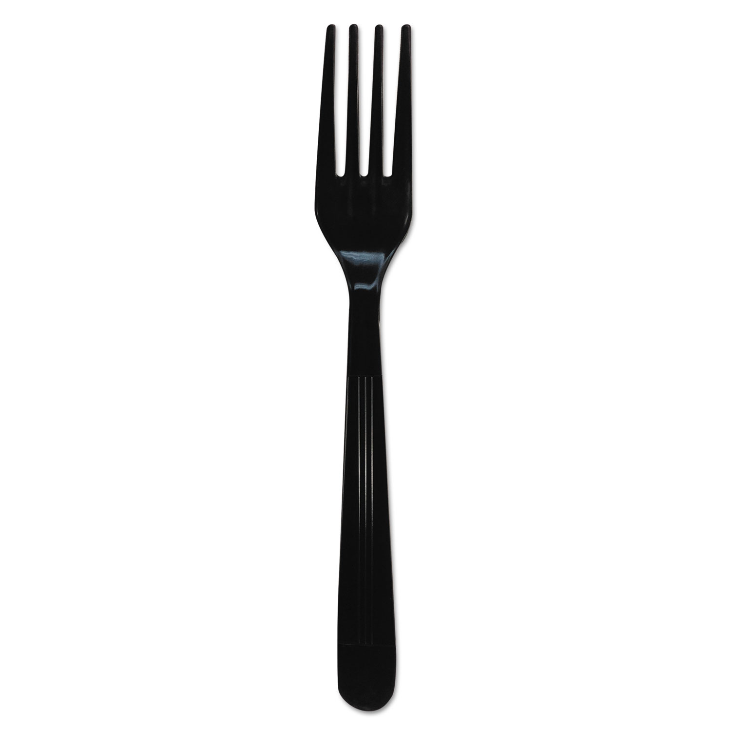 Heavyweight Cutlery, Forks, 7, Polypropylene, Black, 1000/Carton