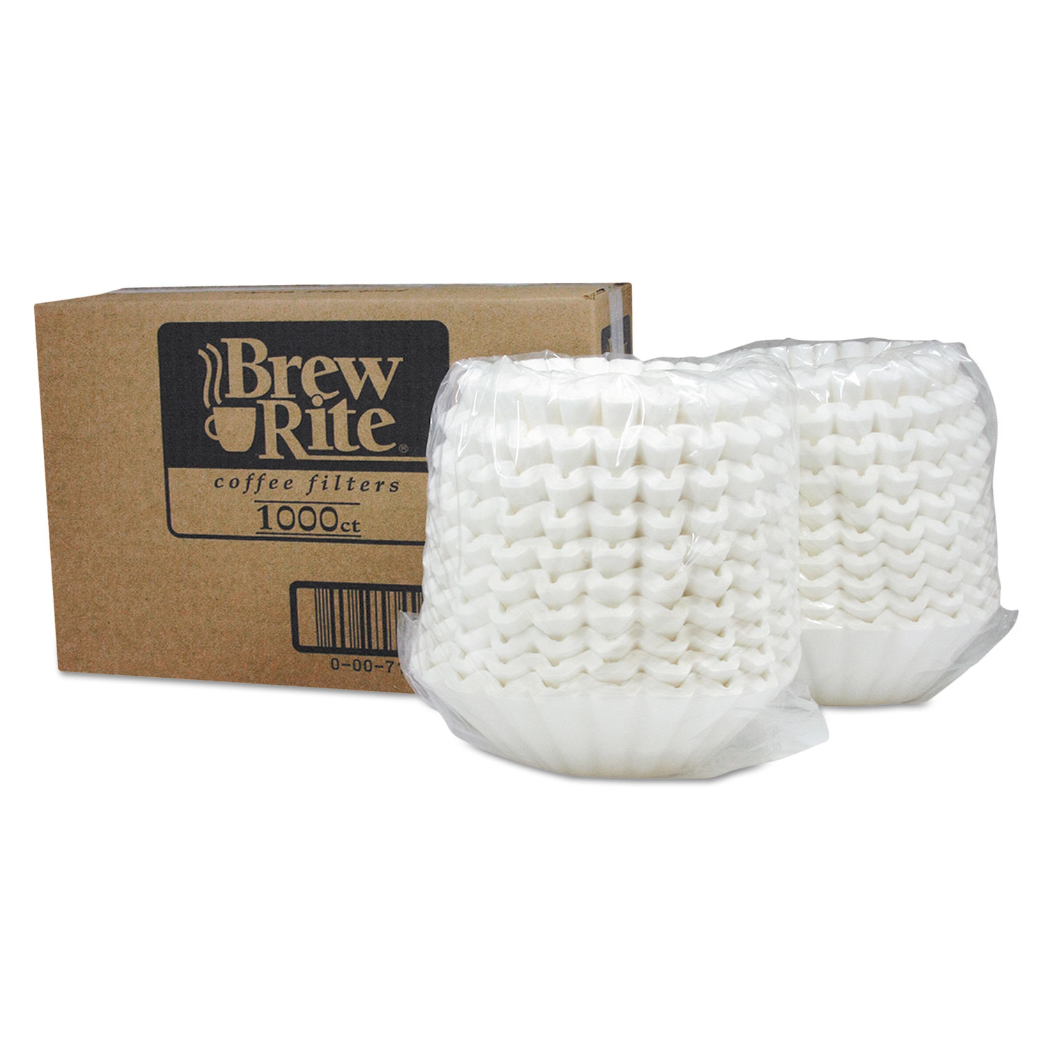 Brew Rite® Basket Filters for Retail and Commercial Coffeemakers, 12 Cups, 1000/Carton