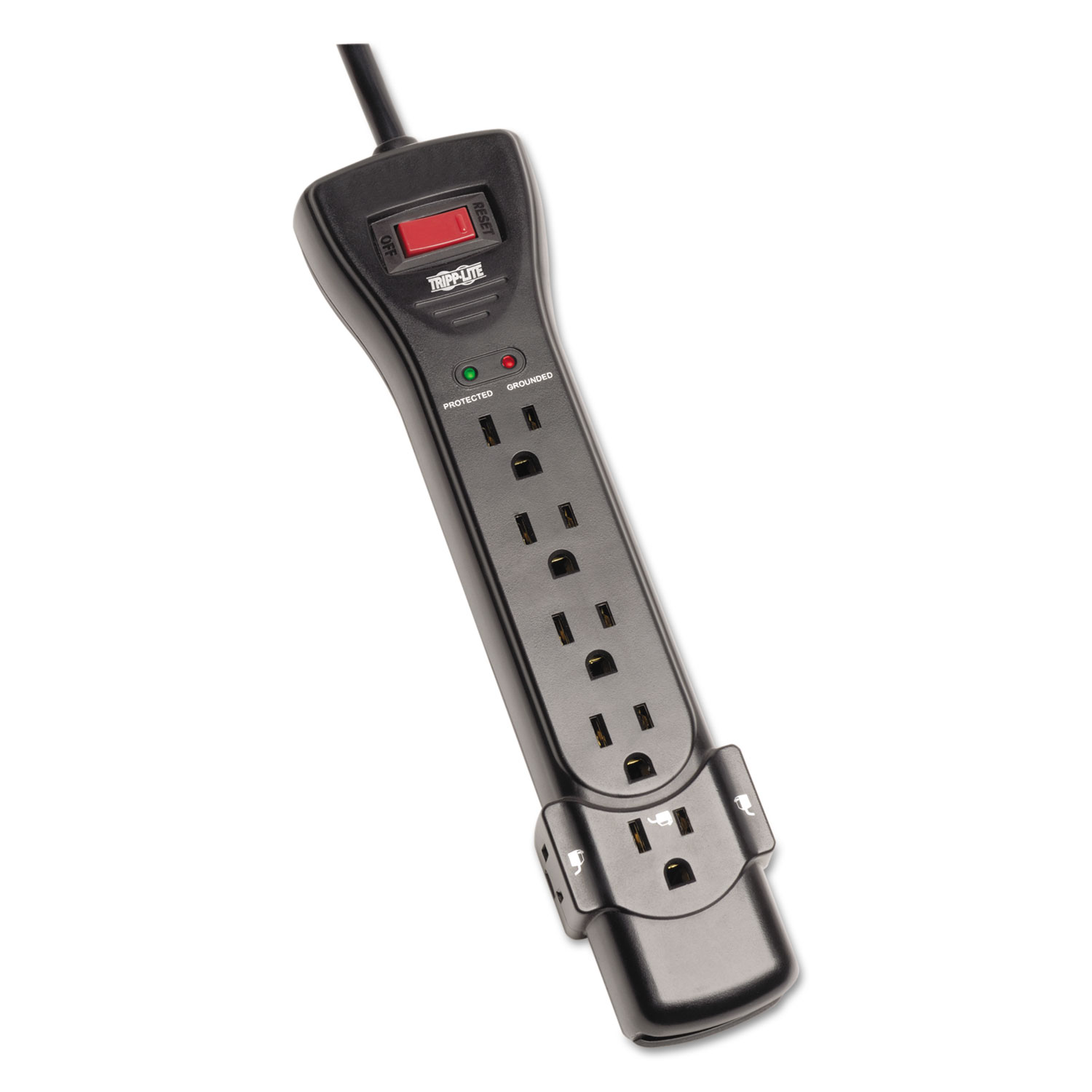  Tripp Lite SUPER7B Protect It! Surge Protector, 7 Outlets, 7 ft. Cord, 2160 Joules, Black (TRPSUPER7B) 
