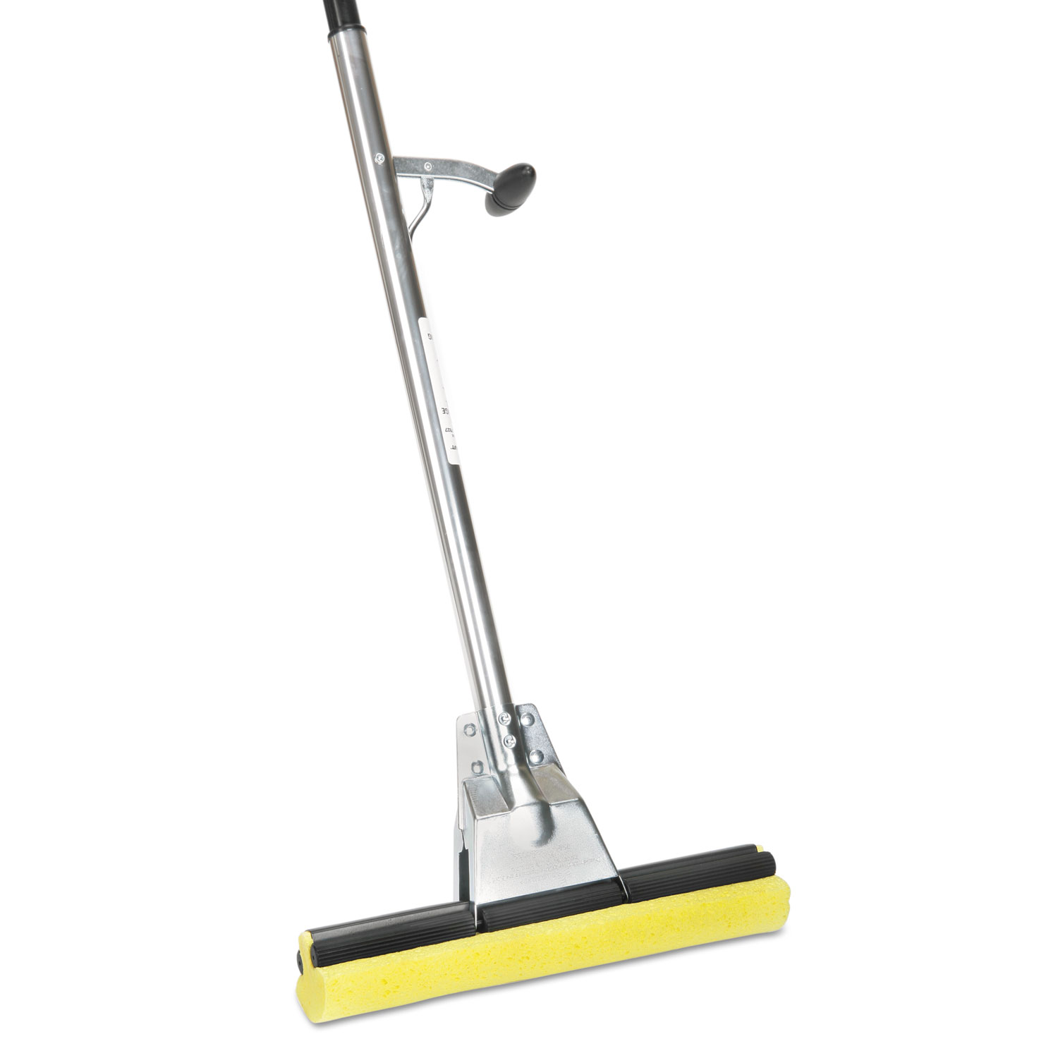 Skilcraft Industrial Steel Mop, 12" Wide Yellow Cellulose Head, 52" Sliver Steel Handle Supply