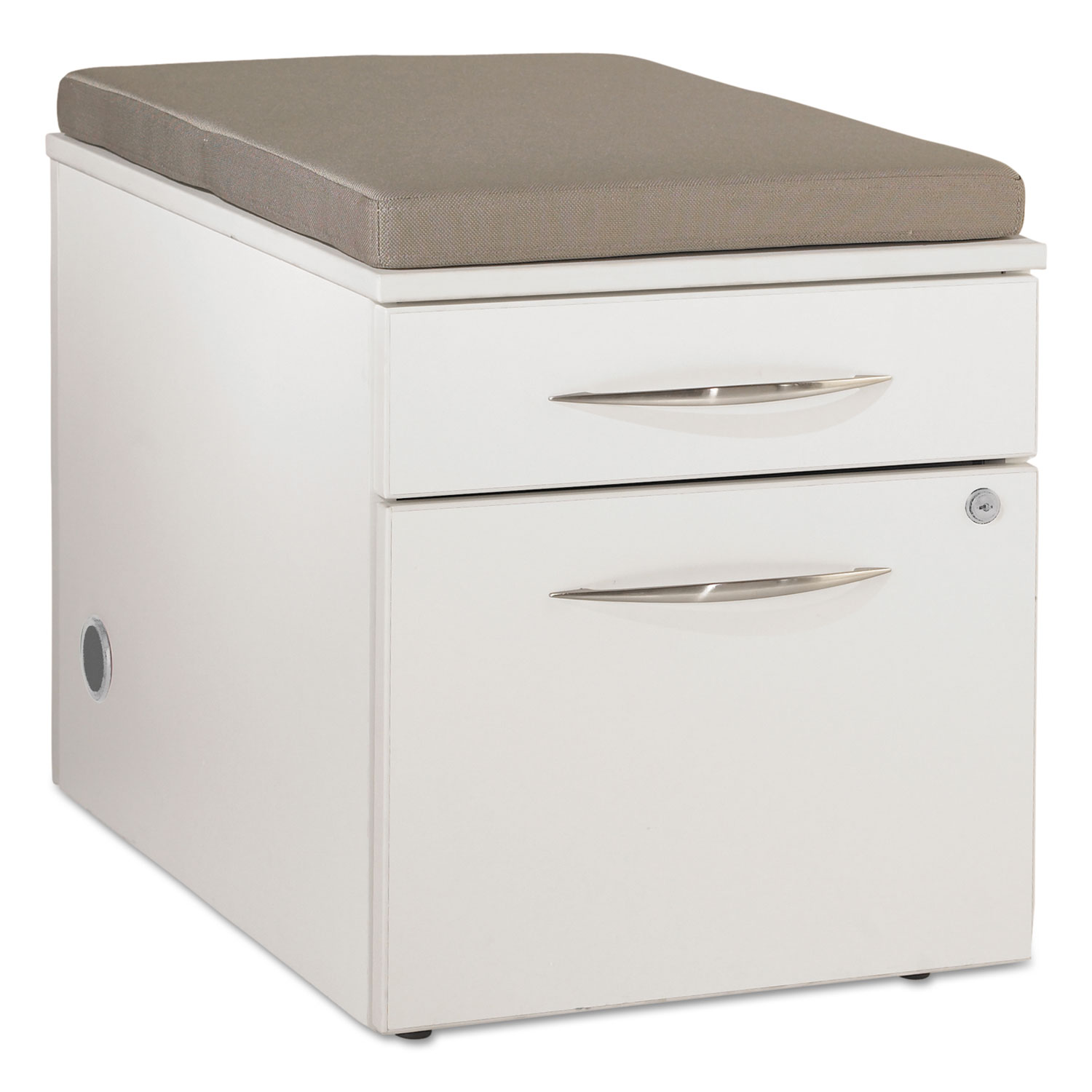 Causeway Benching Box File Pedestal, 18 x 24 x 22, White/Scena Desert