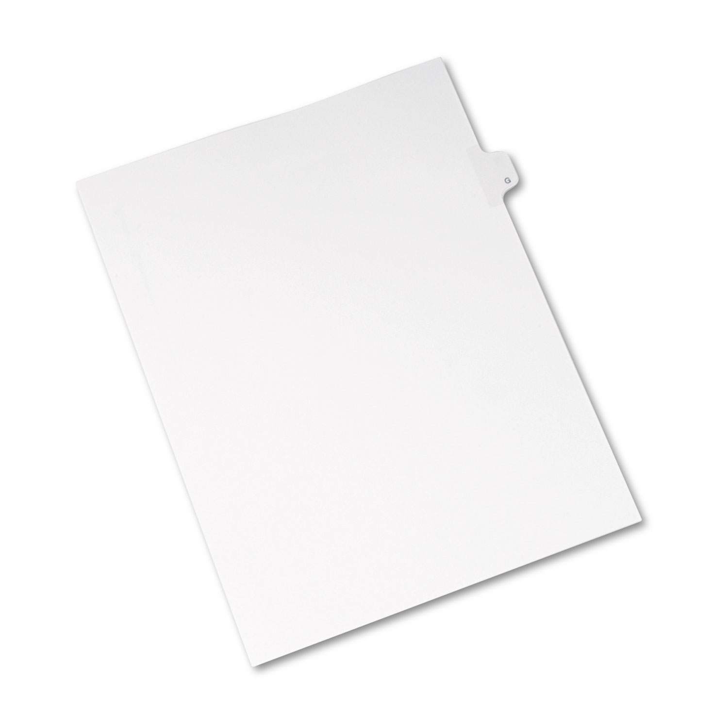 Allstate-Style Legal Exhibit Side Tab Divider, Title: G, Letter, White, 25/Pack
