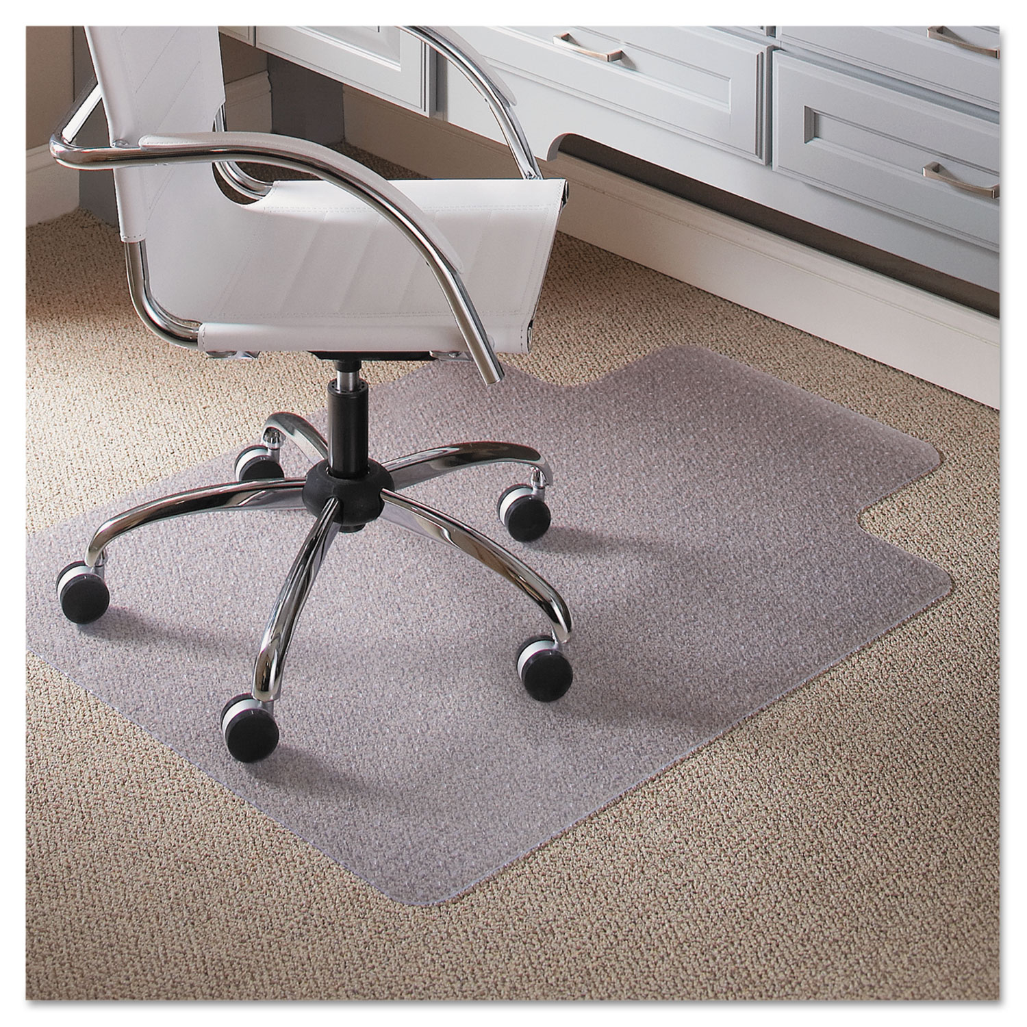 45 x 53 Lip Chair Mat, Task Series AnchorBar for Carpet up to 1/4