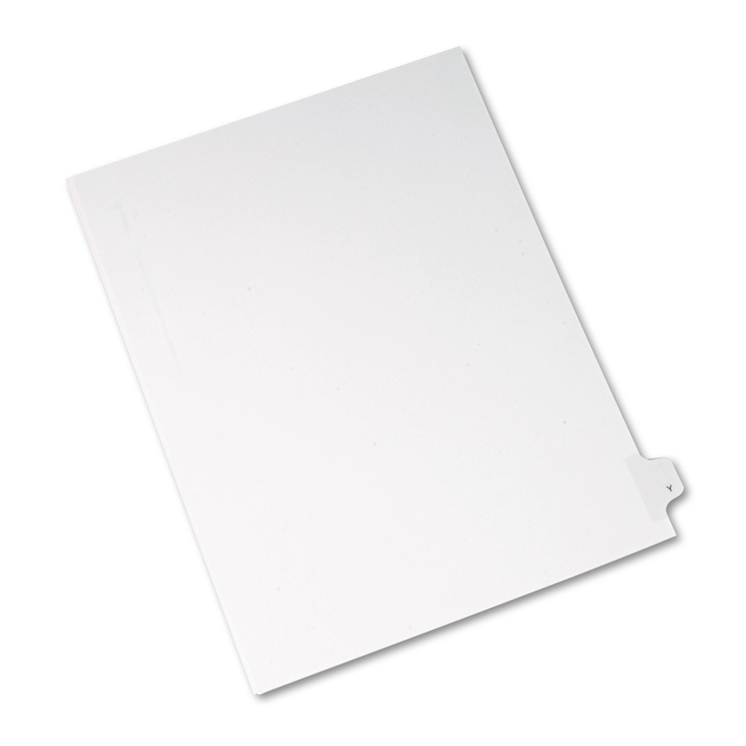 Allstate-Style Legal Exhibit Side Tab Divider, Title: Y, Letter, White, 25/Pack
