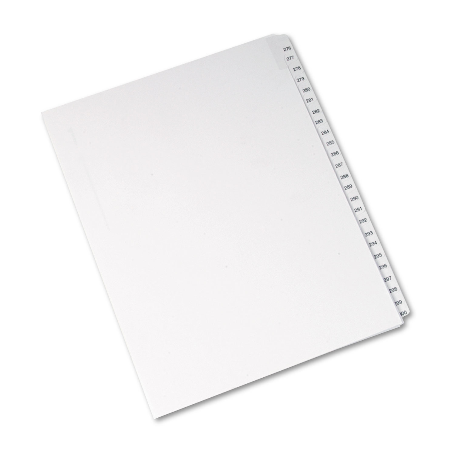  Avery 82194 Preprinted Legal Exhibit Side Tab Index Dividers, Allstate Style, 25-Tab, 276 to 300, 11 x 8.5, White, 1 Set (AVE82194) 