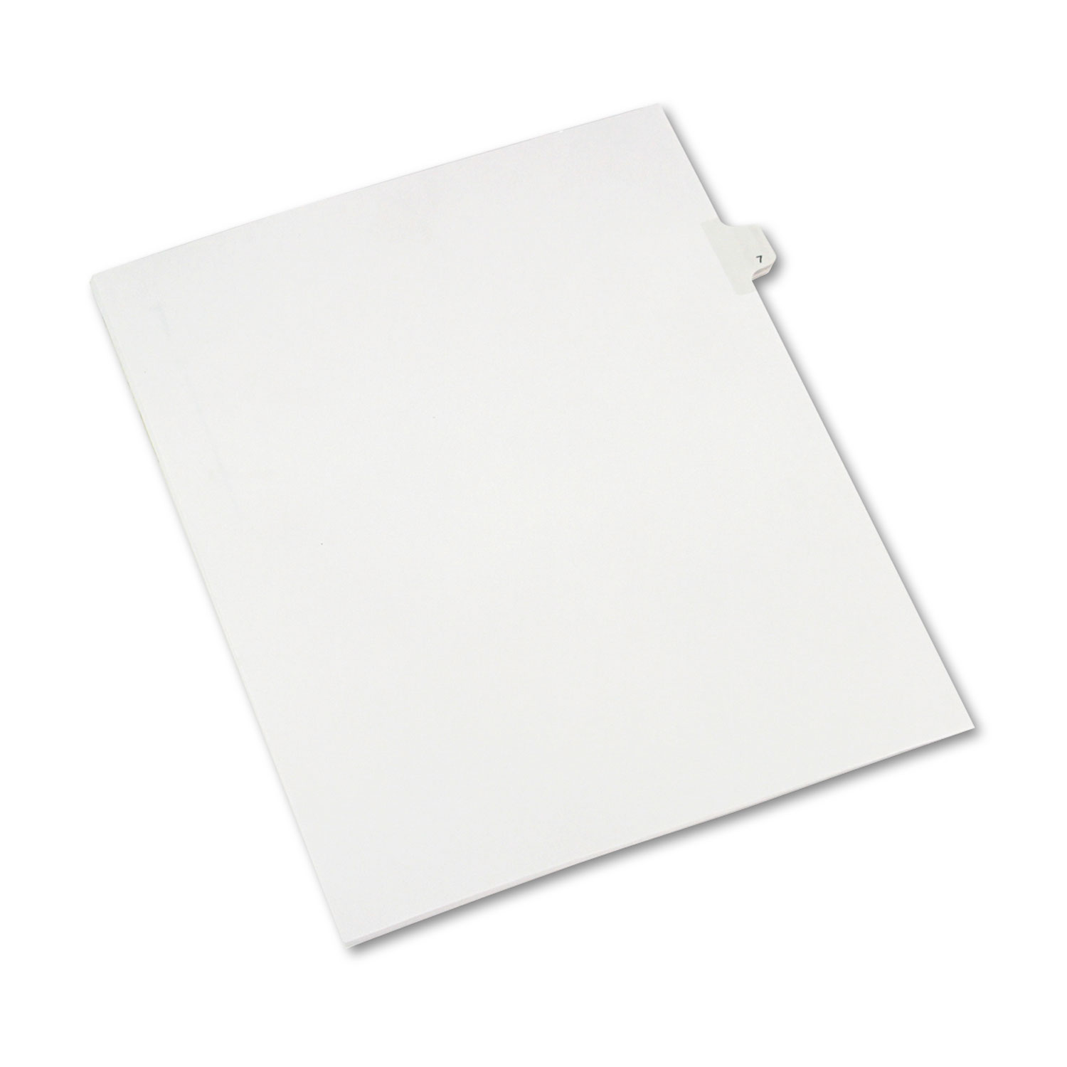 Allstate-Style Legal Exhibit Side Tab Divider, Title: 7, Letter, White, 25/Pack