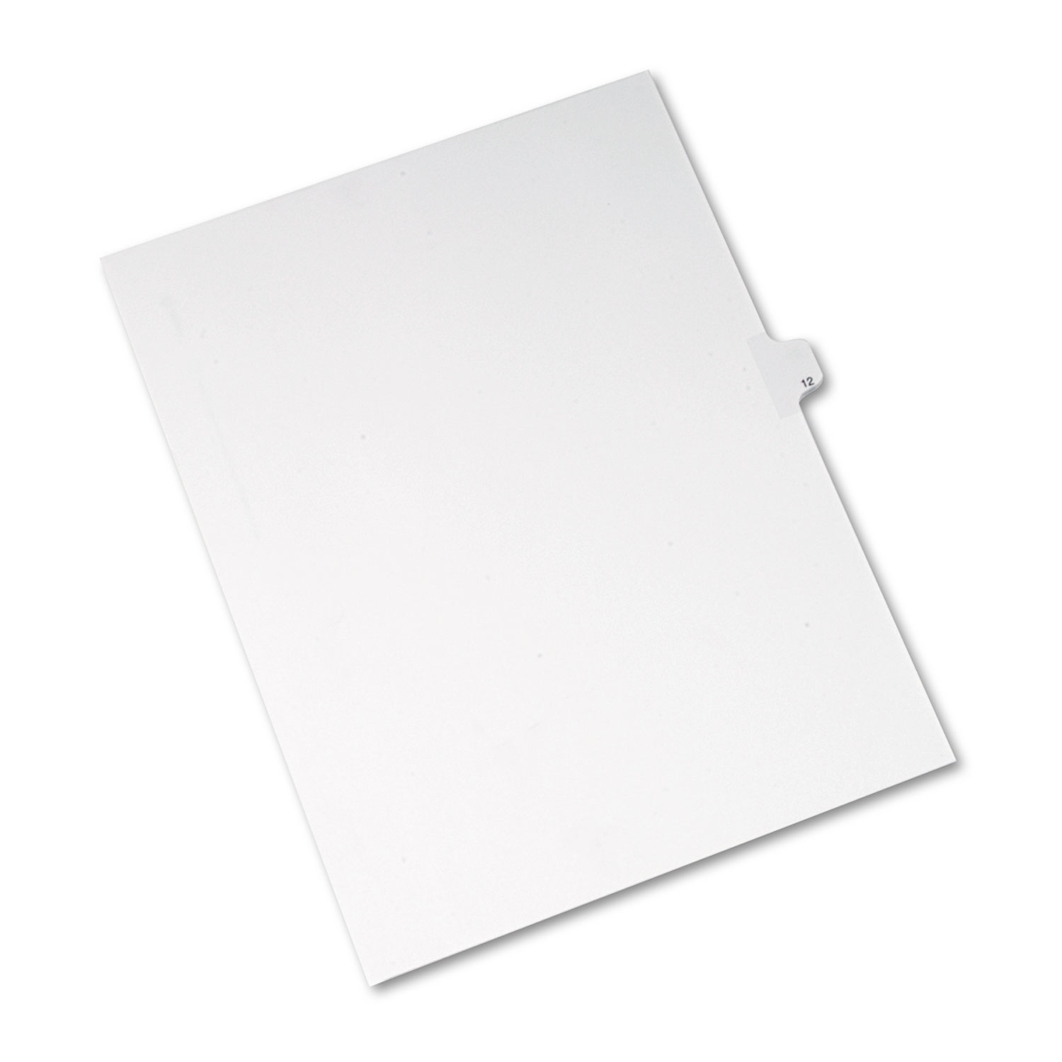 Allstate-Style Legal Exhibit Side Tab Divider, Title: 12, Letter, White, 25/Pack