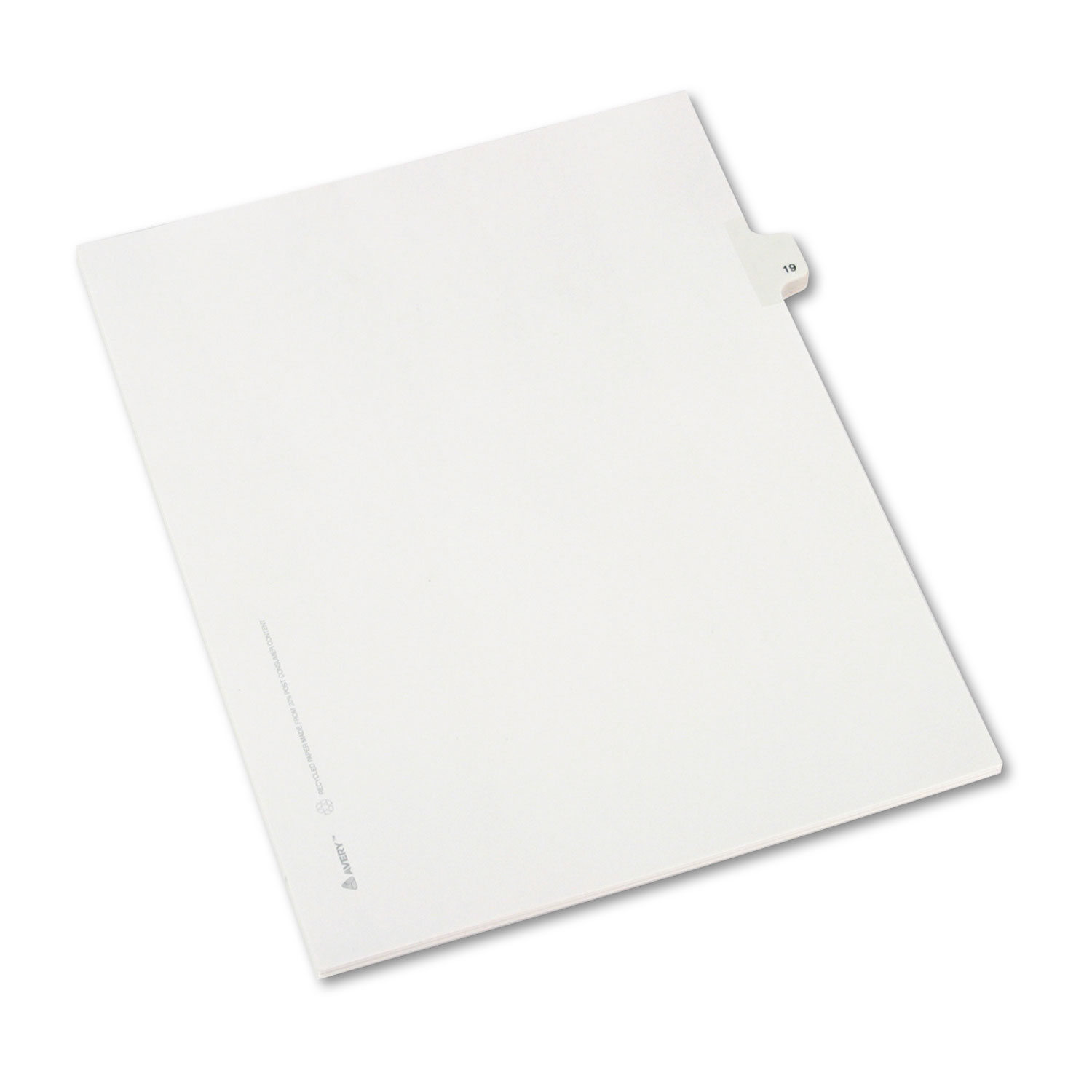  Avery 82217 Preprinted Legal Exhibit Side Tab Index Dividers, Allstate Style, 10-Tab, 19, 11 x 8.5, White, 25/Pack (AVE82217) 
