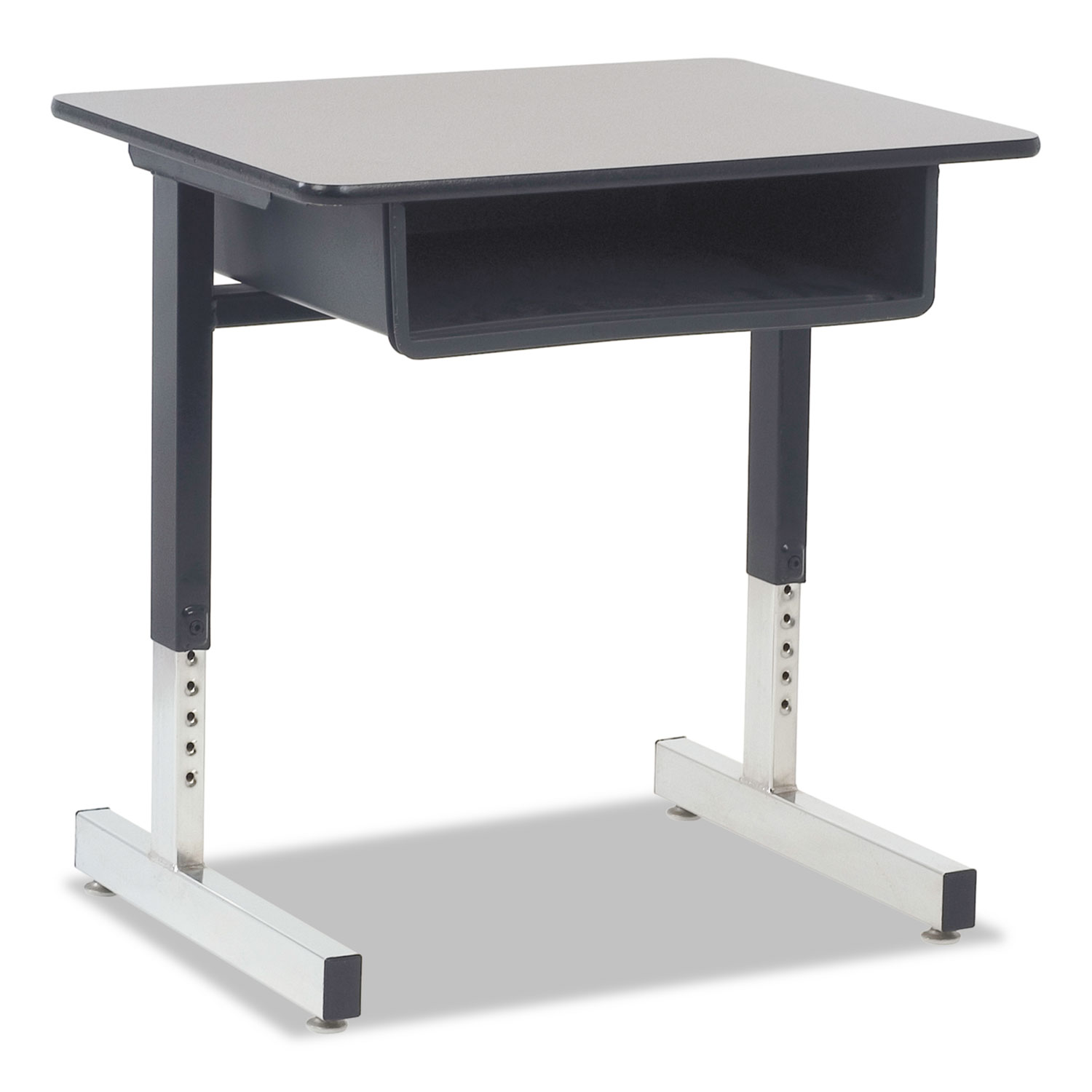 Cantilever-Legged Student Desk, 26w x 20d x 30h, Gray Nebula, 2/Carton