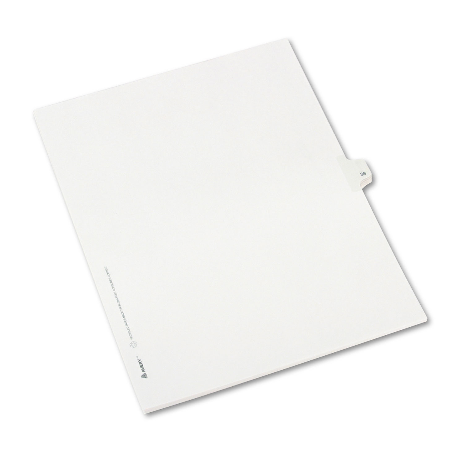  Avery 82236 Preprinted Legal Exhibit Side Tab Index Dividers, Allstate Style, 10-Tab, 38, 11 x 8.5, White, 25/Pack (AVE82236) 
