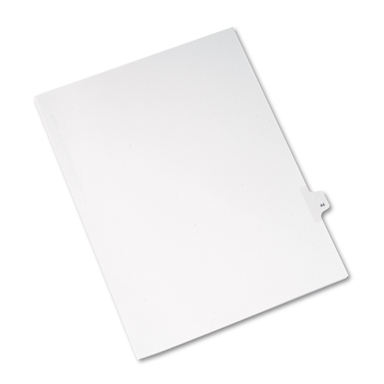 Allstate-Style Legal Exhibit Side Tab Divider, Title: 44, Letter, White, 25/Pack