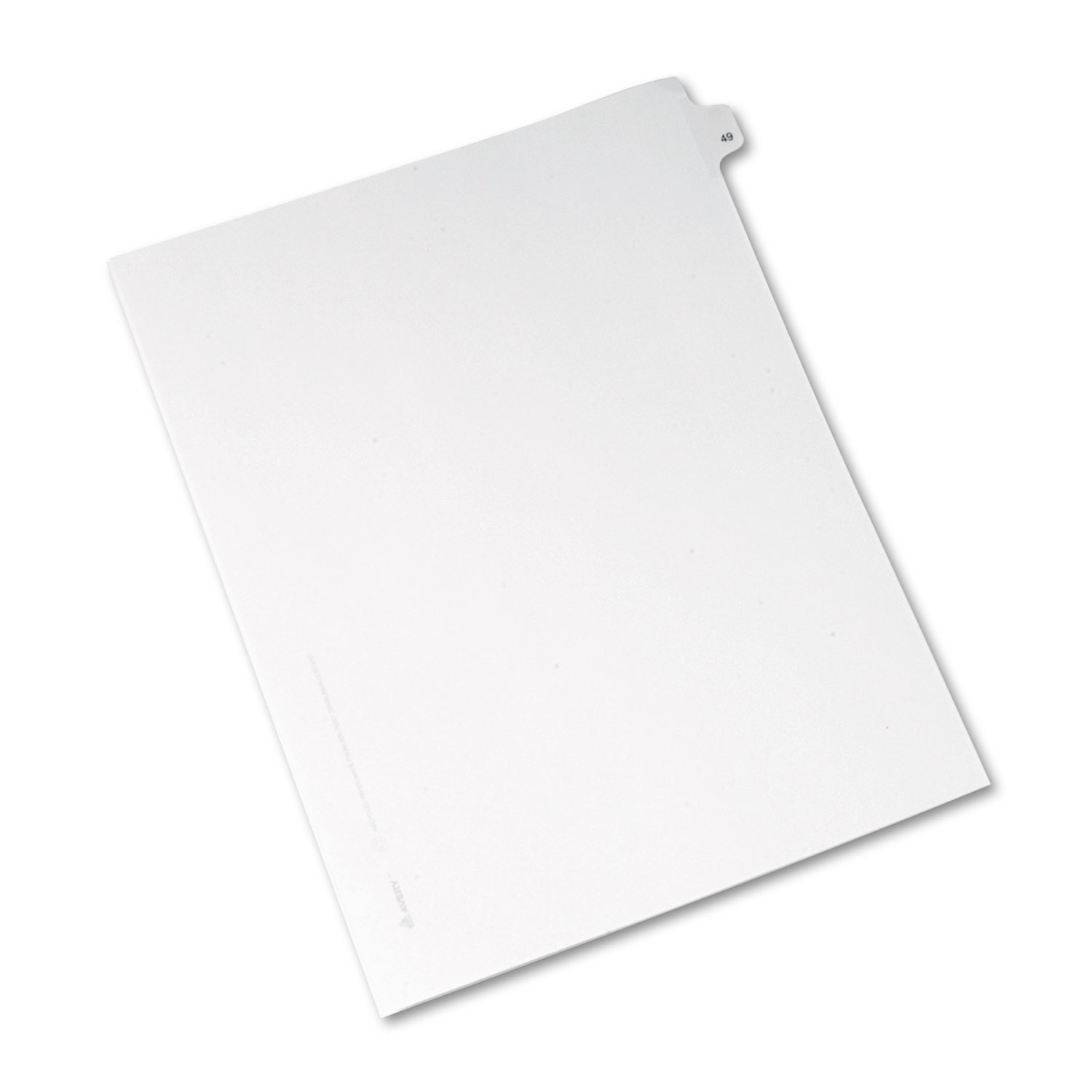 Allstate-Style Legal Exhibit Side Tab Divider, Title: 49, Letter, White, 25/Pack