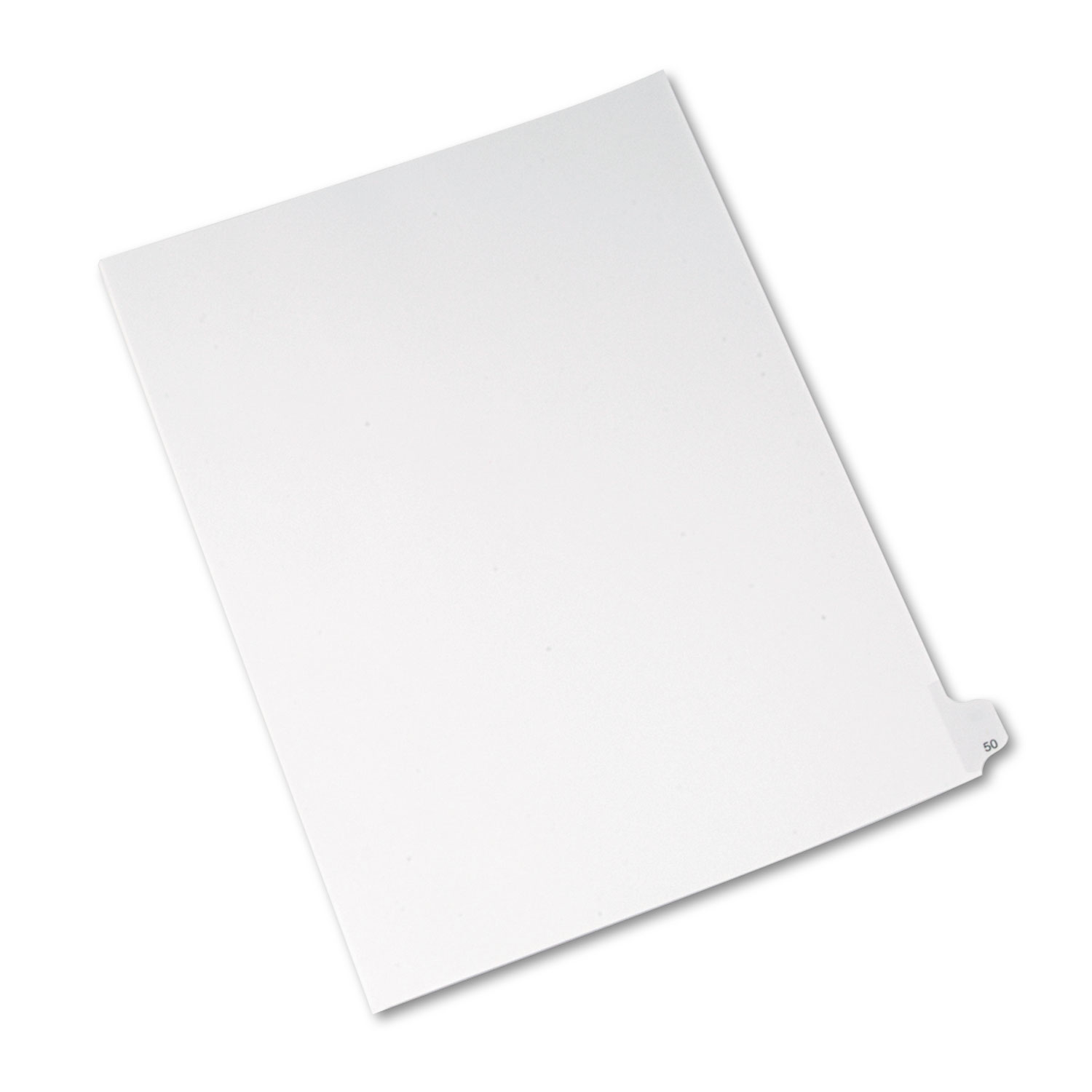 Allstate-Style Legal Exhibit Side Tab Divider, Title: 50, Letter, White, 25/Pack