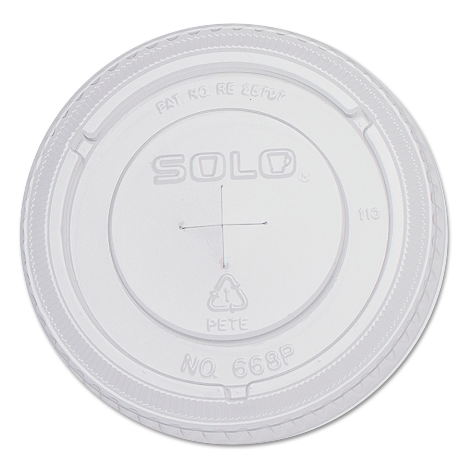  Dart 668TS PETE Flat Straw-Slot Cold Cup Lids, 16oz Cups, Clear, 100/Pack, 10 Packs/Carton (SCC668TS) 